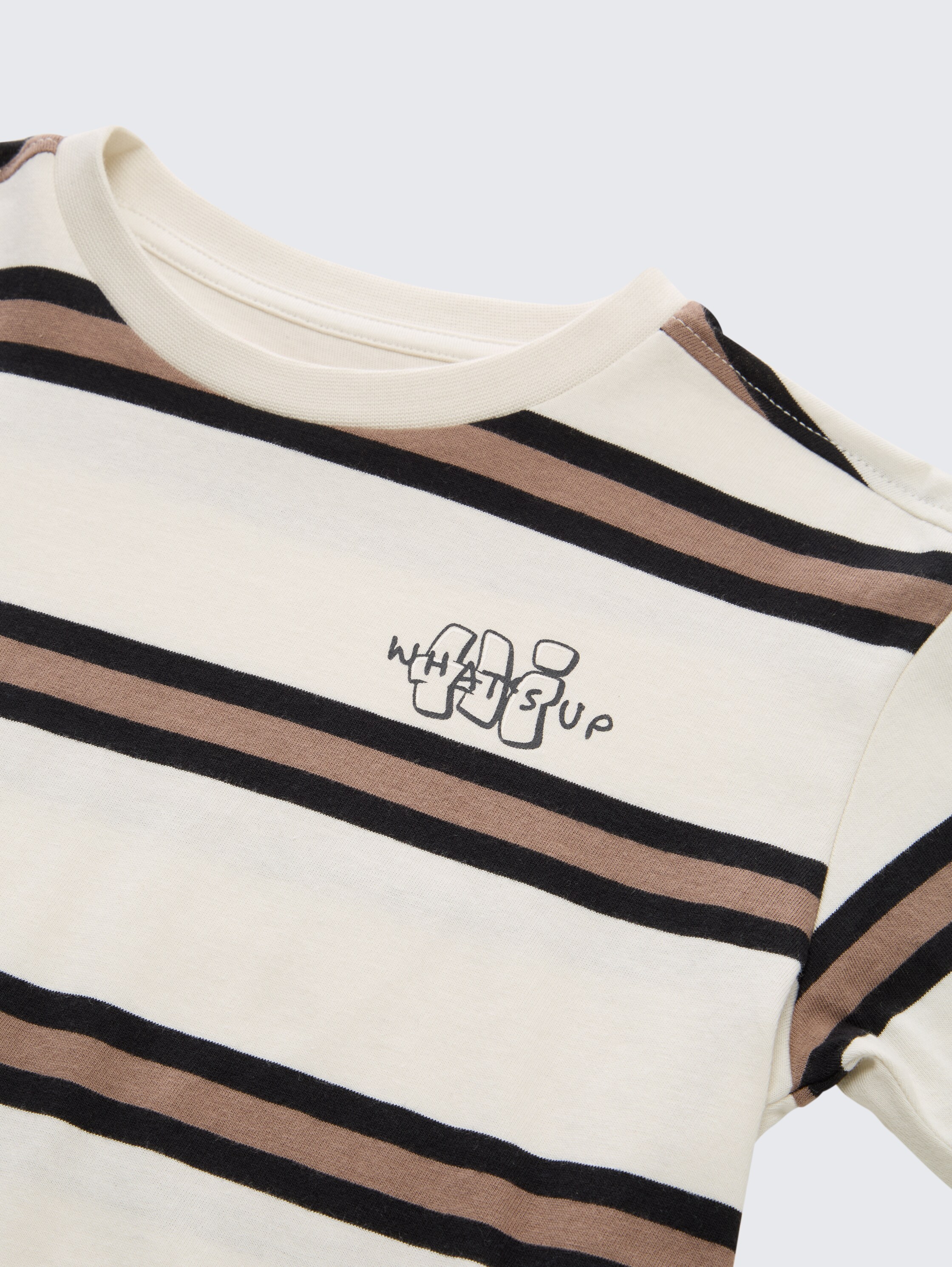 Langarmshirt mit Streifenmuster - beige_brown_stripe - 