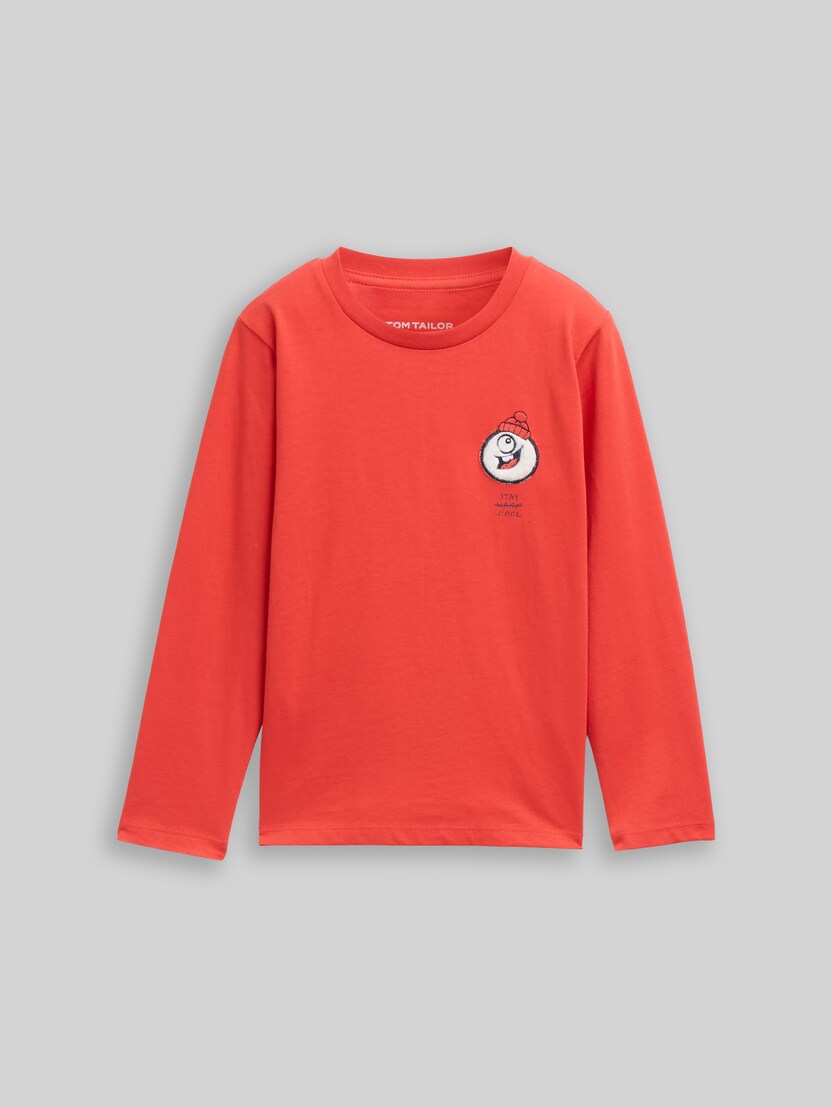 Langarmshirt mit Print von Mini Boys, soft red