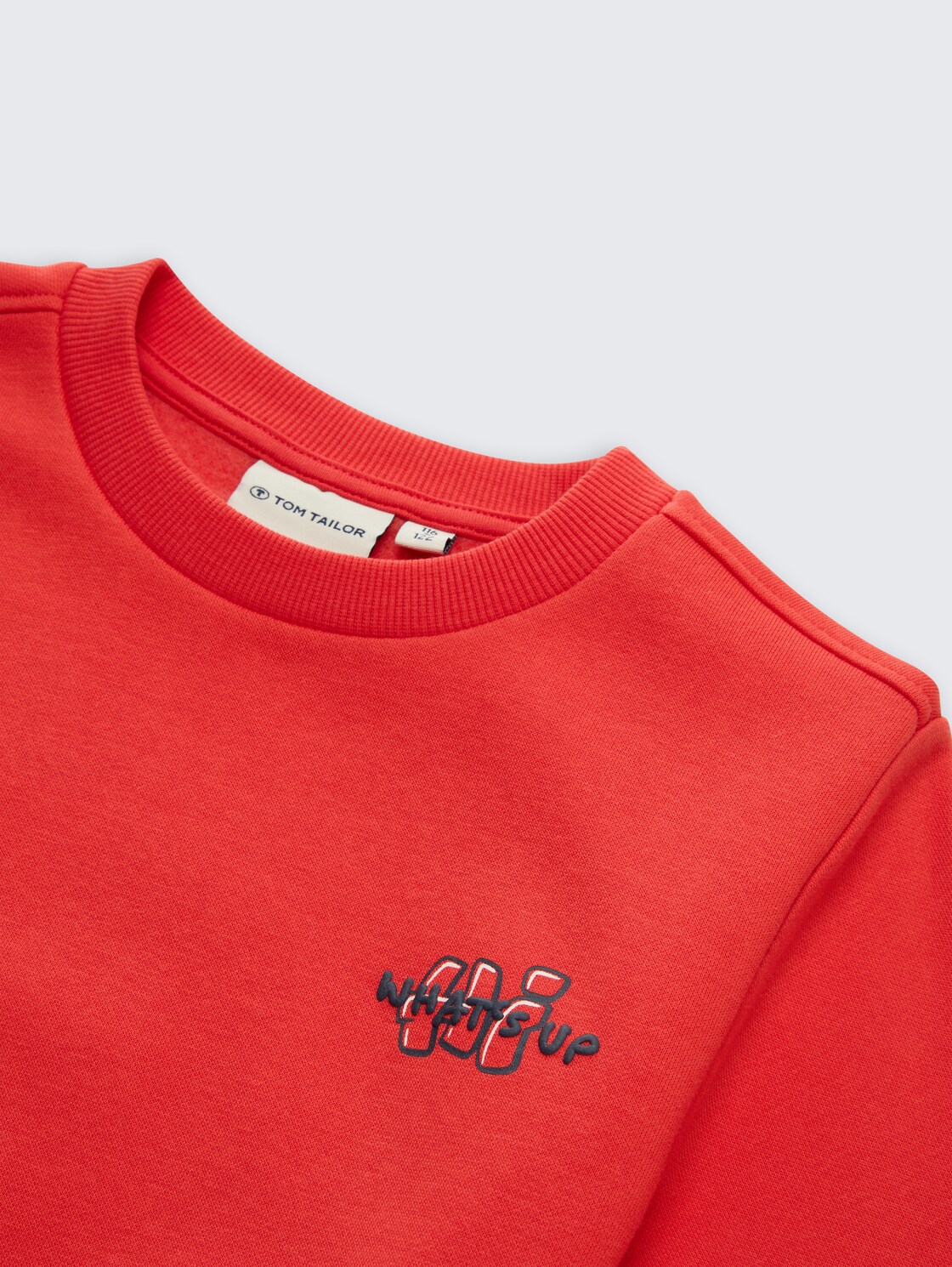 Sweatshirt mit Print - soft red - Detail-Model-Ansicht