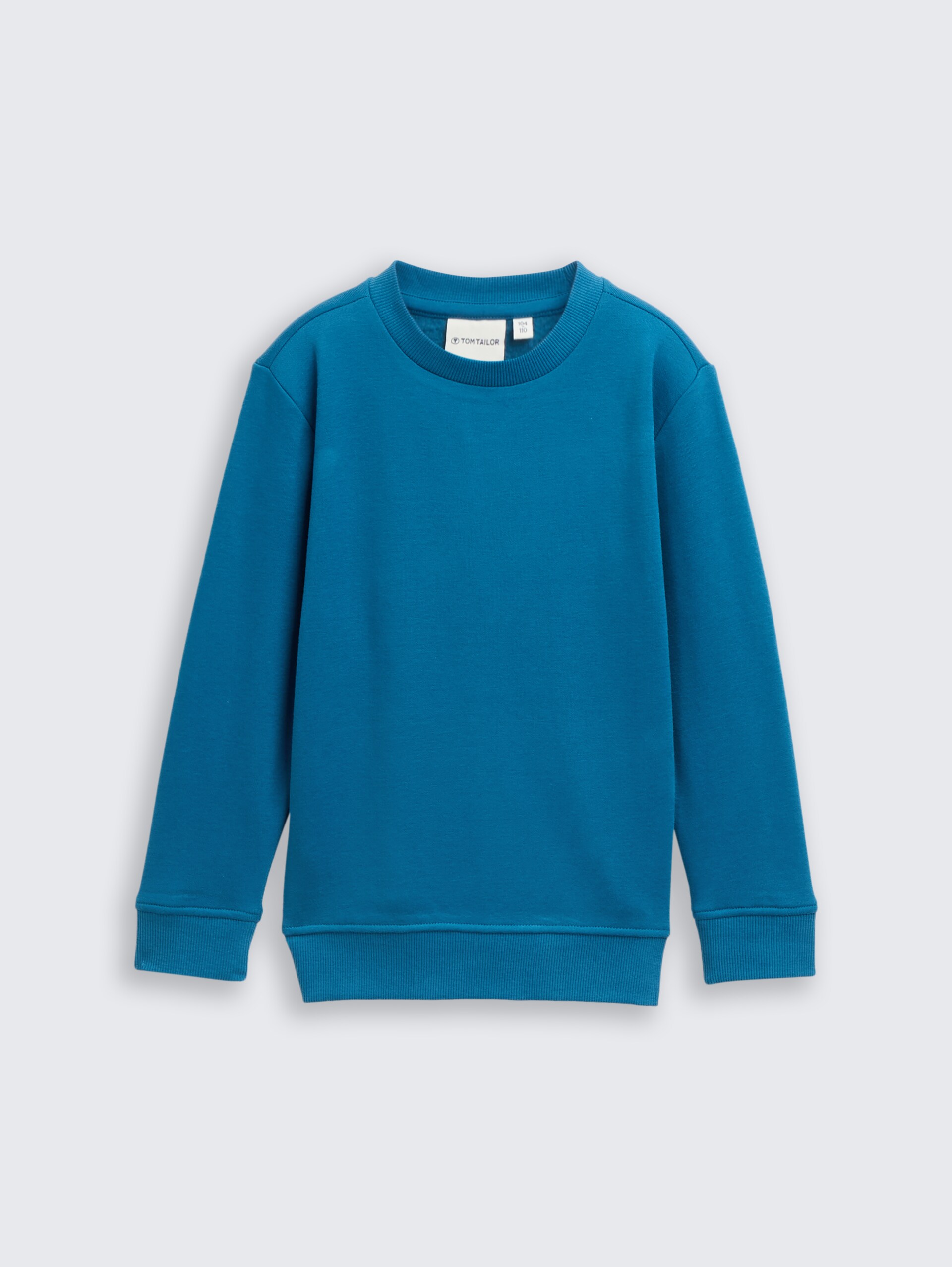Basic Sweatshirt mit Rückenprint - Dark Tile Green - Vorder-Produkt-Ansicht