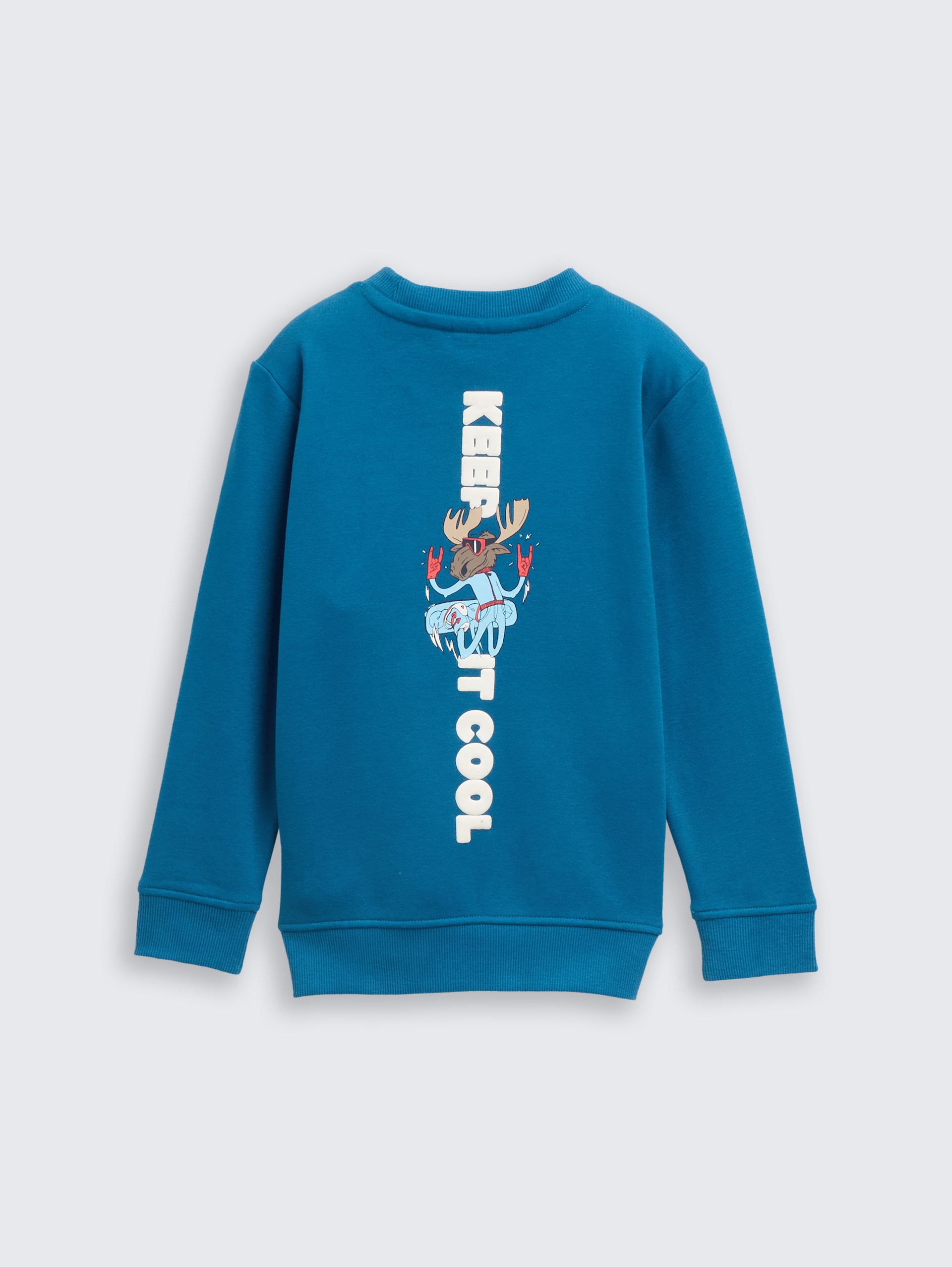 Basic Sweatshirt mit Rückenprint - Dark Tile Green