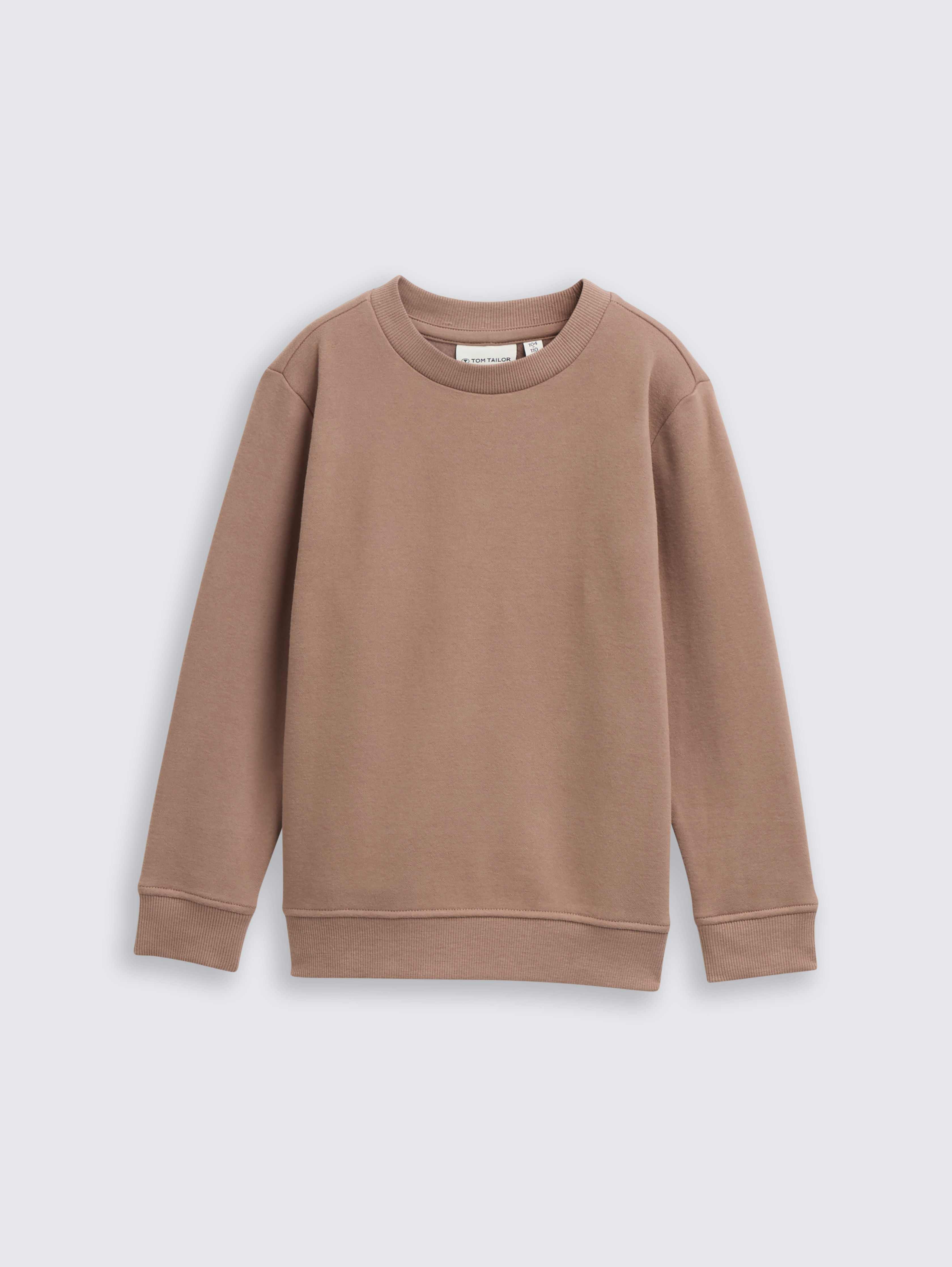 Basic Sweatshirt mit Rückenprint von Mini Boys, taupe grey