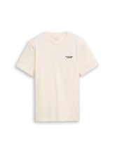 Sélectionné, T-shirt avec imprimé dans le dos par Tom Tailor, blanc