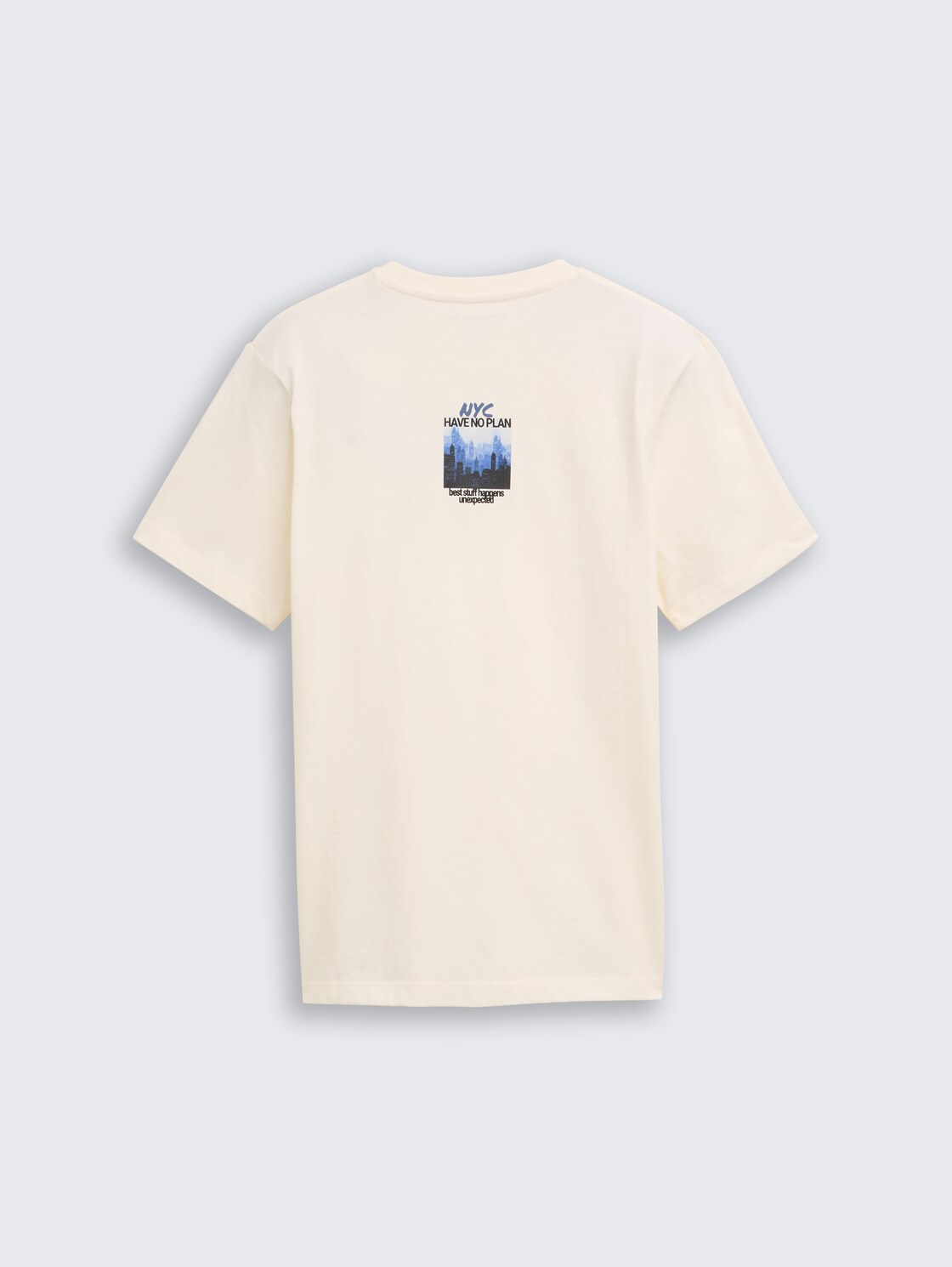 T-Shirt mit Rückenprint - Wool White