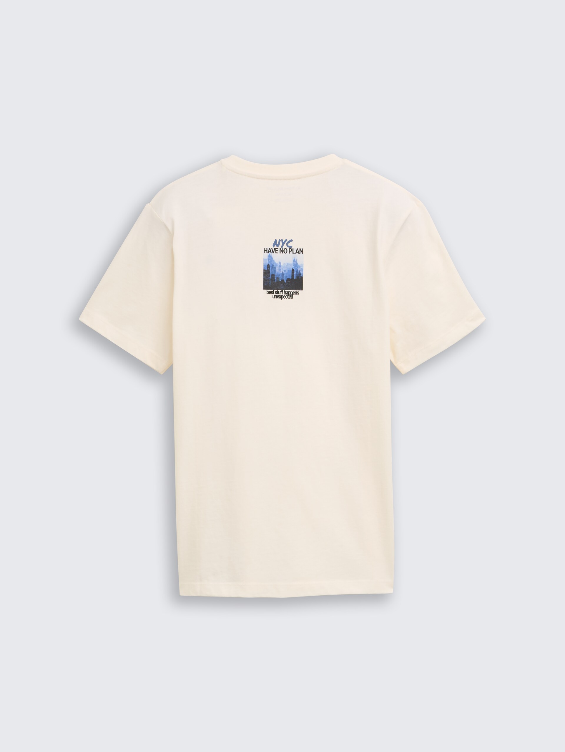 T-Shirt mit Rückenprint - Wool White