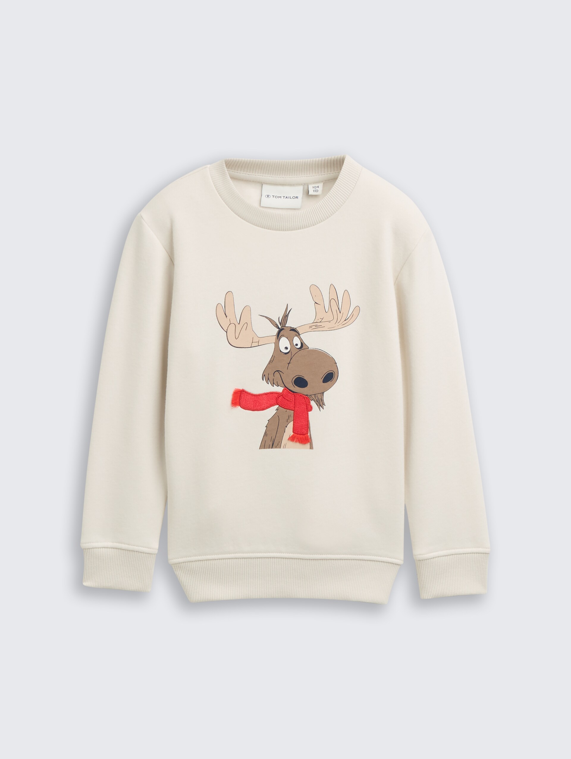 Basic Sweatshirt mit Print - greyish white - Vorder-Produkt-Ansicht
