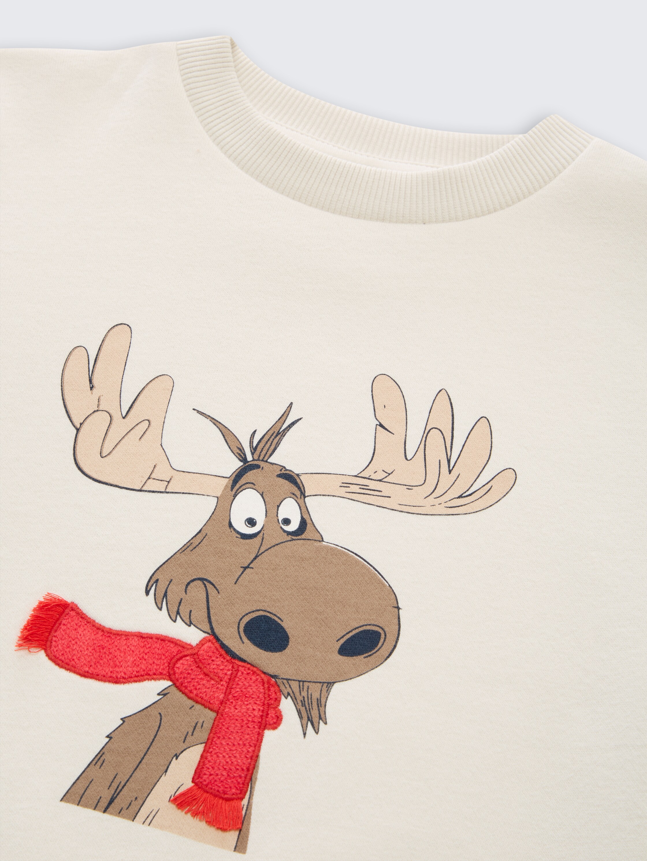 Basic sweatshirt met print - greyish_white - 