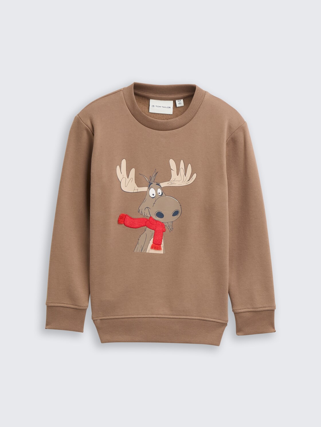 Basic Sweatshirt mit Print - taupe grey - Vorder-Produkt-Ansicht