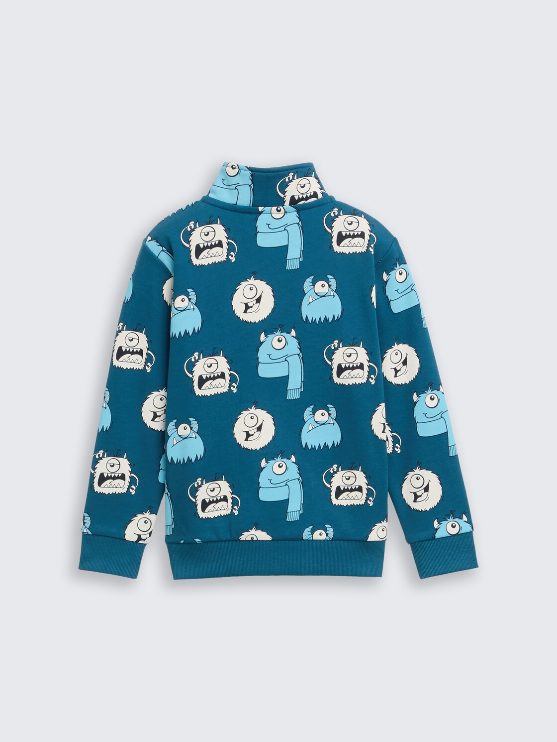 Sweatjacke mit Allover-Print - bluish cozy monster design