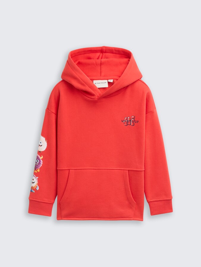 Oversize Hoodie Sweatshirt von Mini Boys, soft red