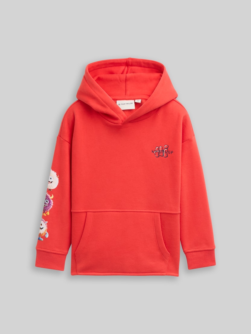 Oversize Hoodie Sweatshirt von Mini Boys, soft red
