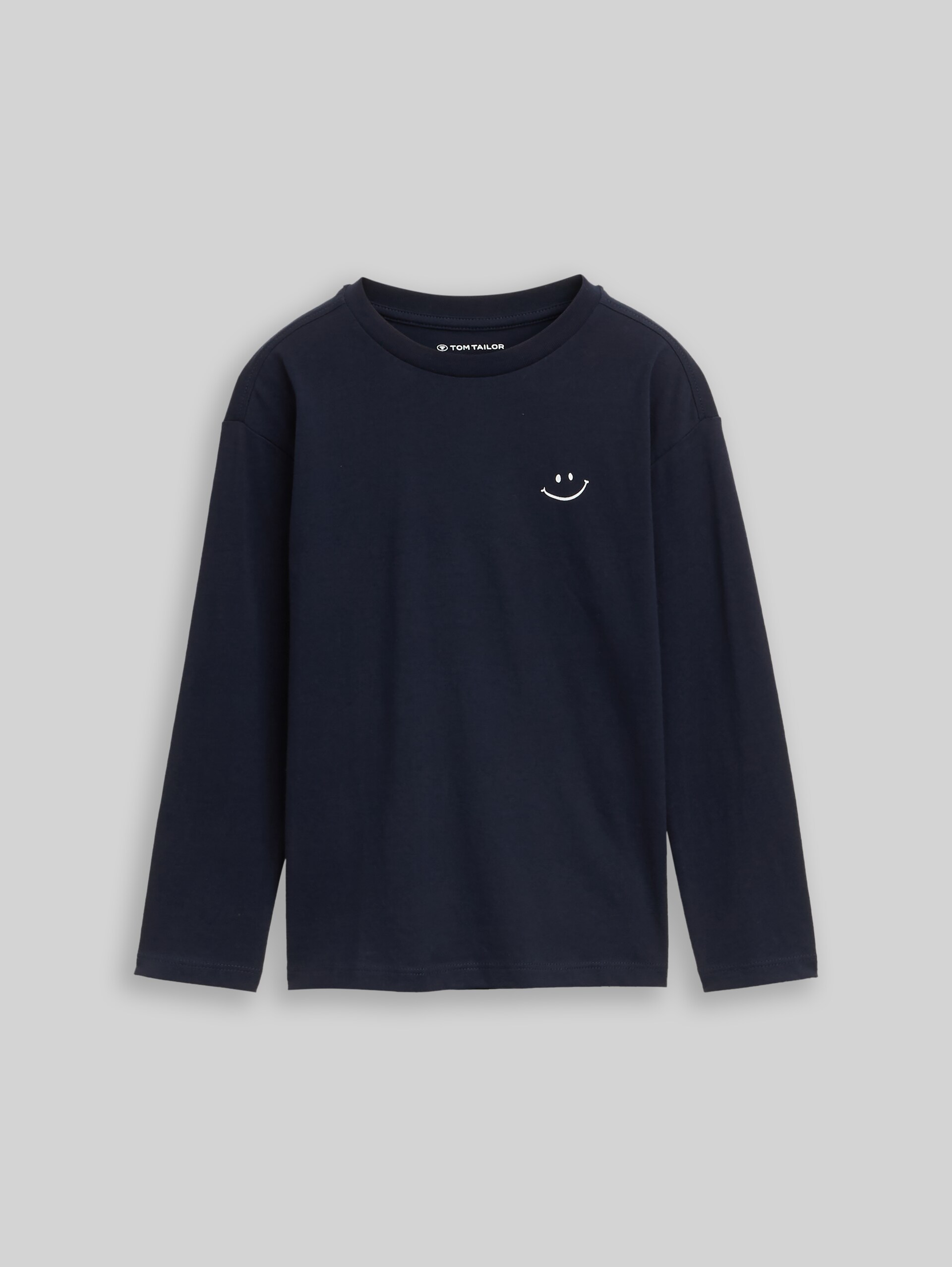 Oversize Langarmshirt mit Rückenprint - sky captain blue - Vorder-Produkt-Ansicht