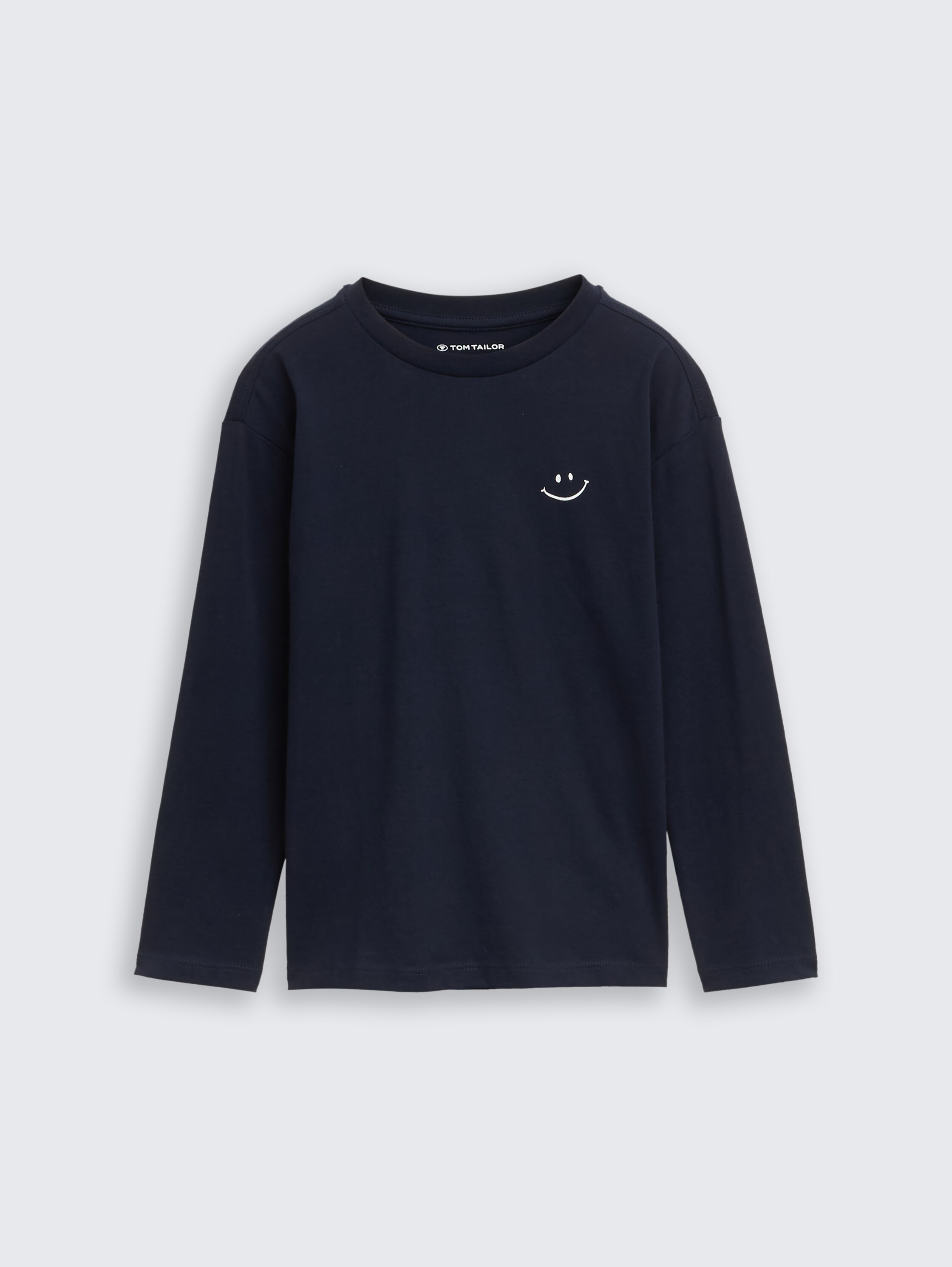 Oversize Langarmshirt mit Rückenprint - sky_captain_blue_1 - 