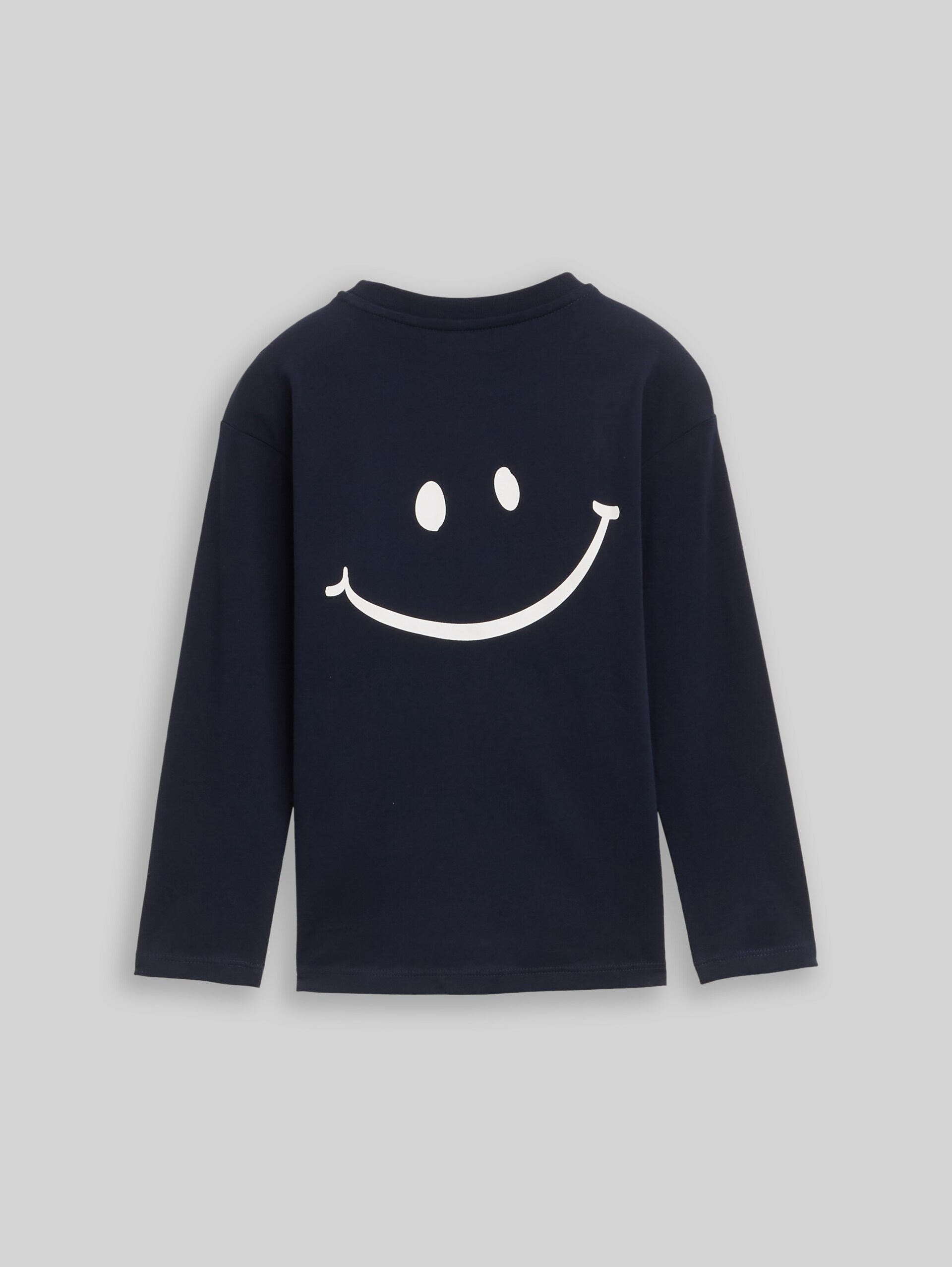 Oversize Langarmshirt mit Rückenprint - sky captain blue