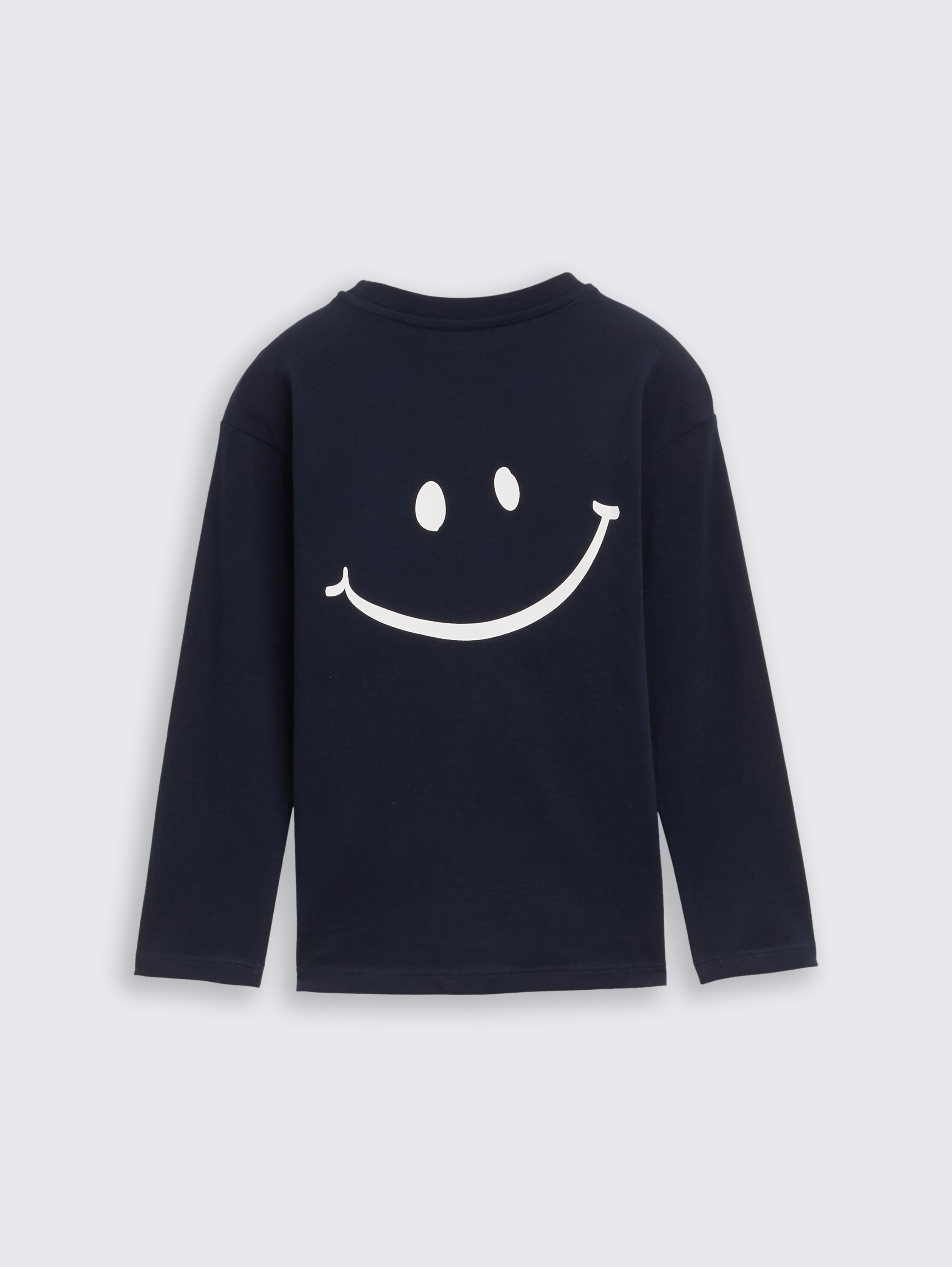 Oversize Langarmshirt mit Rückenprint - sky_captain_blue_1 - 