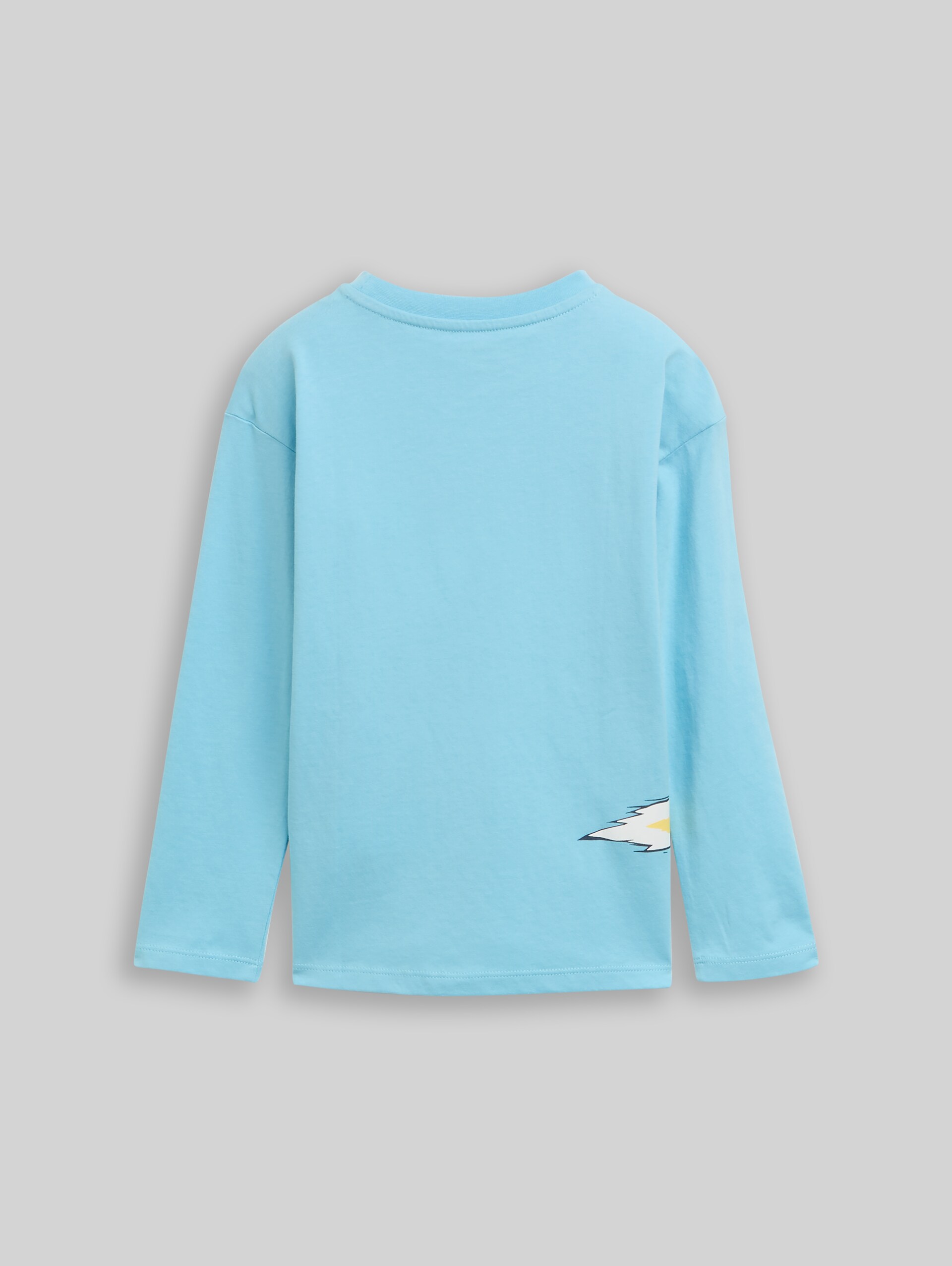 Oversized long-sleeved shirt with back print - elixir blue