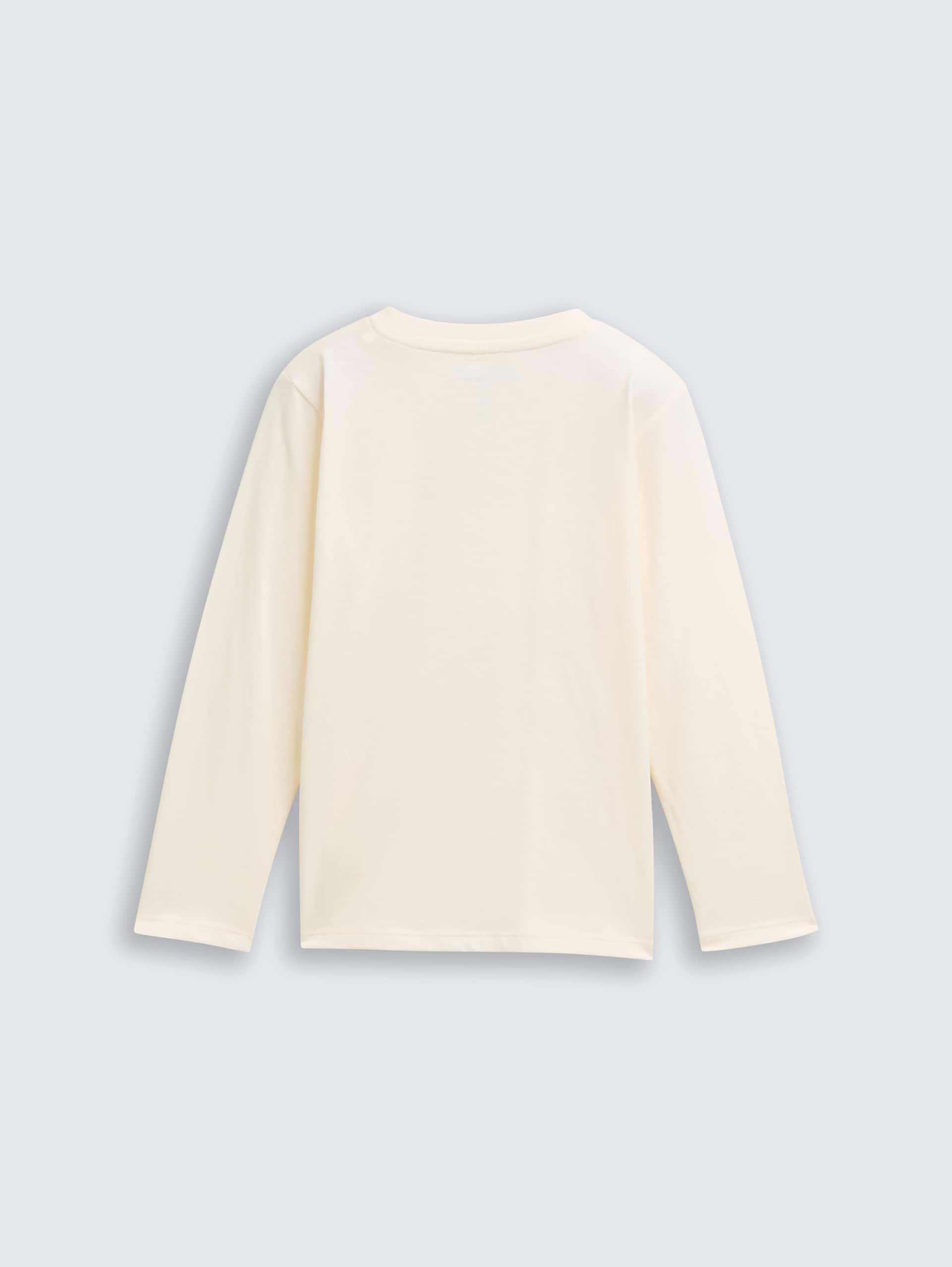Langarmshirt mit Wendepailletten - Wool White