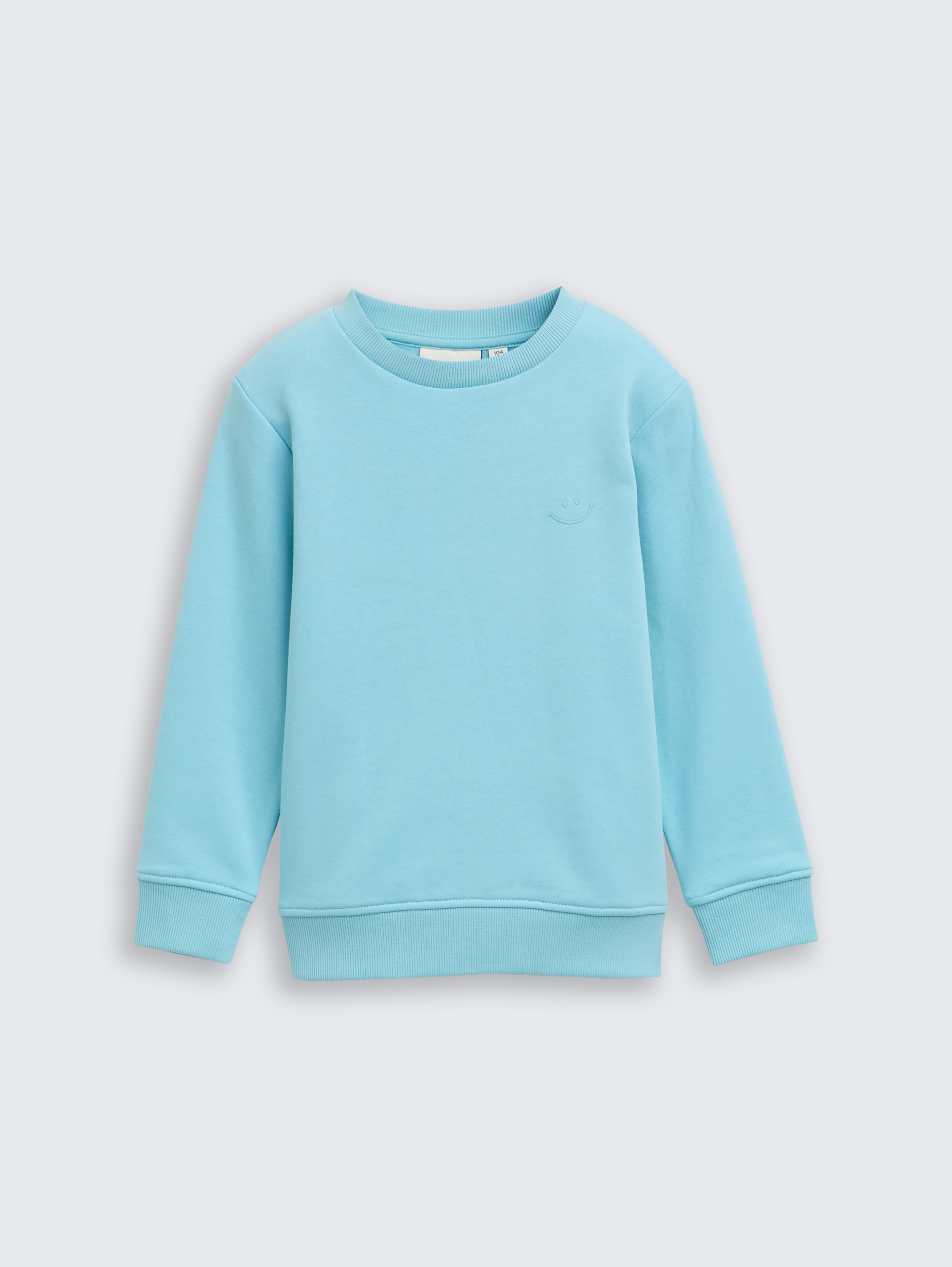 Basic Sweatshirt mit Print von Mini Boys, elixir blue