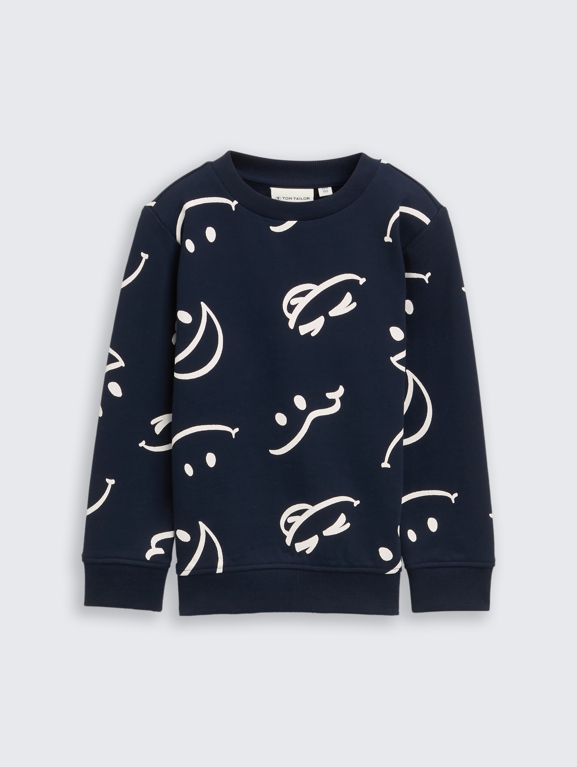 Sweatshirt mit Allover-Print - happy glow in the dark design - Vorder-Produkt-Ansicht