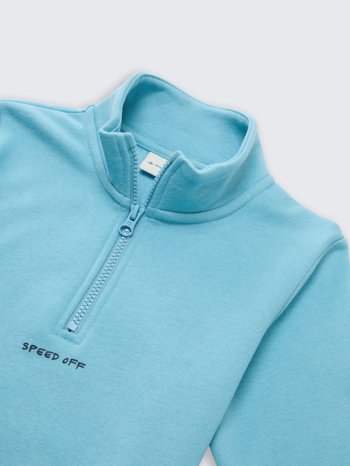 Sweatshirt mit Reißverschluss - elixir blue - Detail-Model-Ansicht