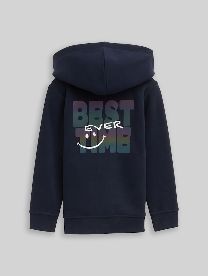 Hoodie Sweatjacke mit Rückenprint von Mini Boys, sky captain blue