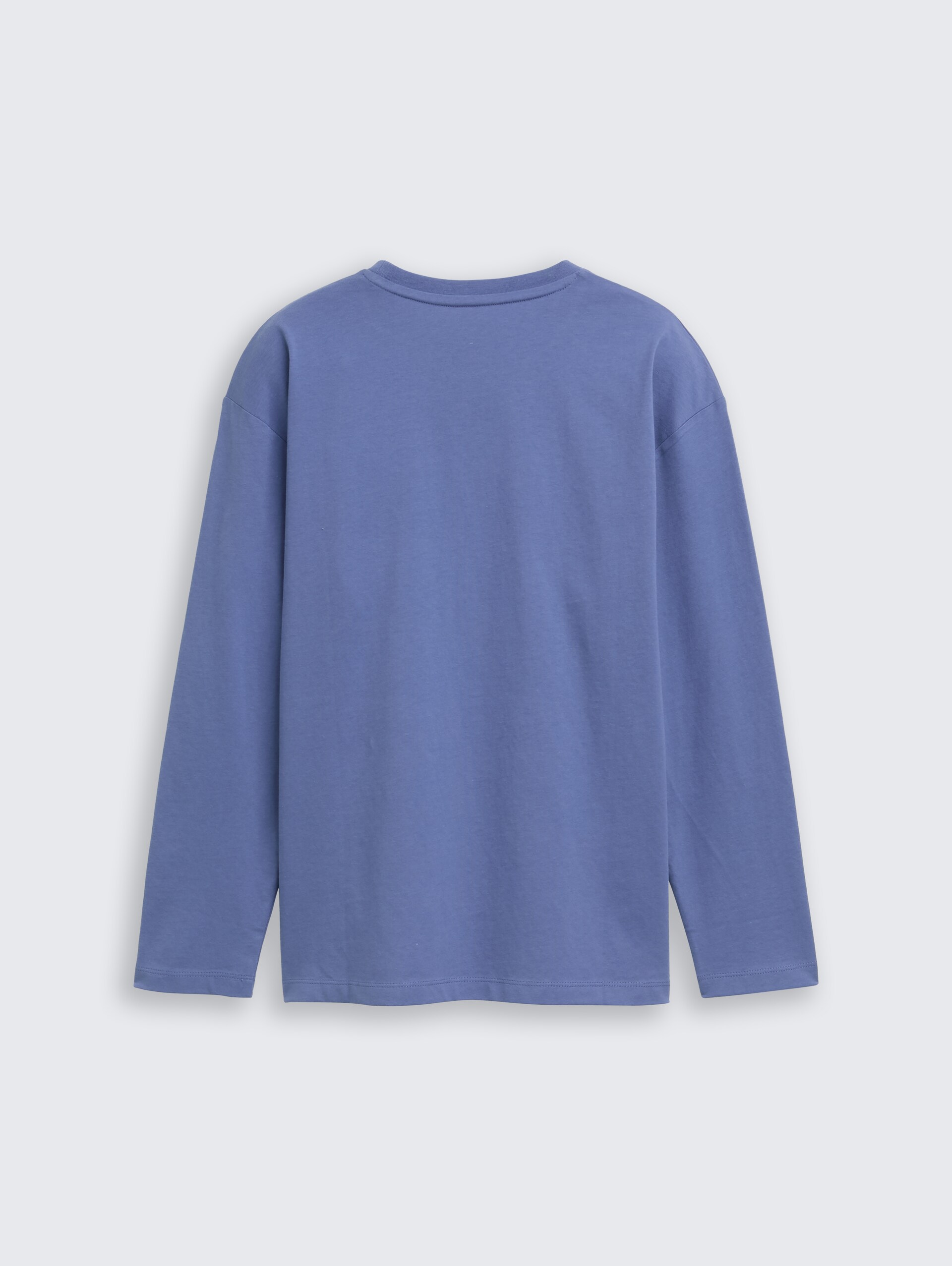 Oversize Langarmshirt mit Textprint - dusty faded blue