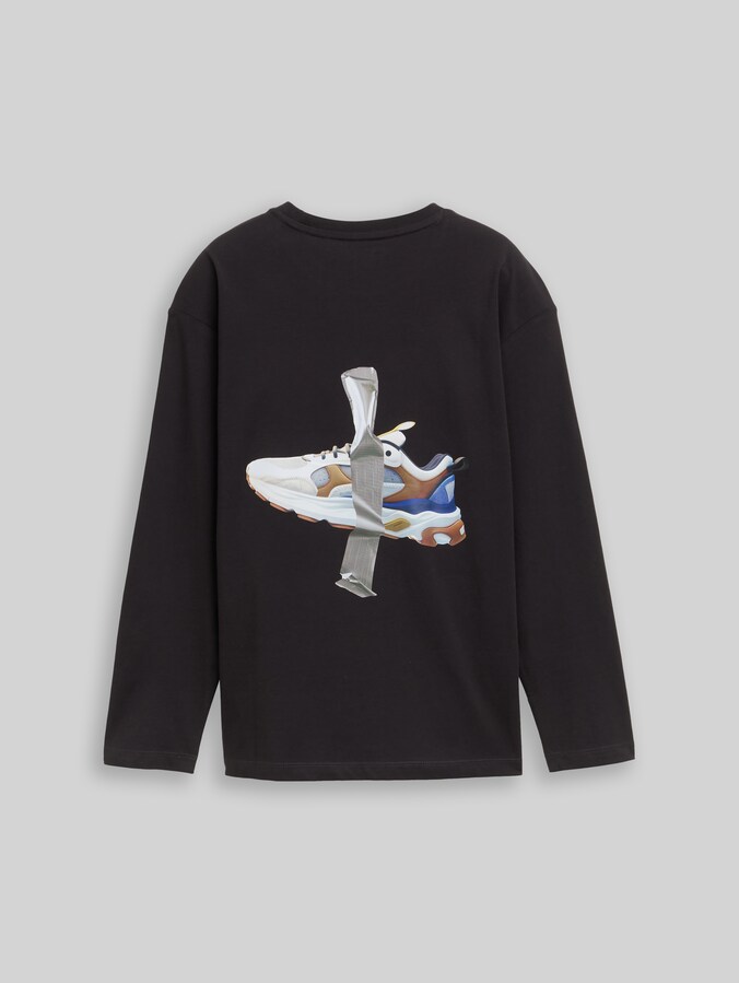 Oversize Langarmshirt mit Rückenprint von Teen Boys, heavy black
