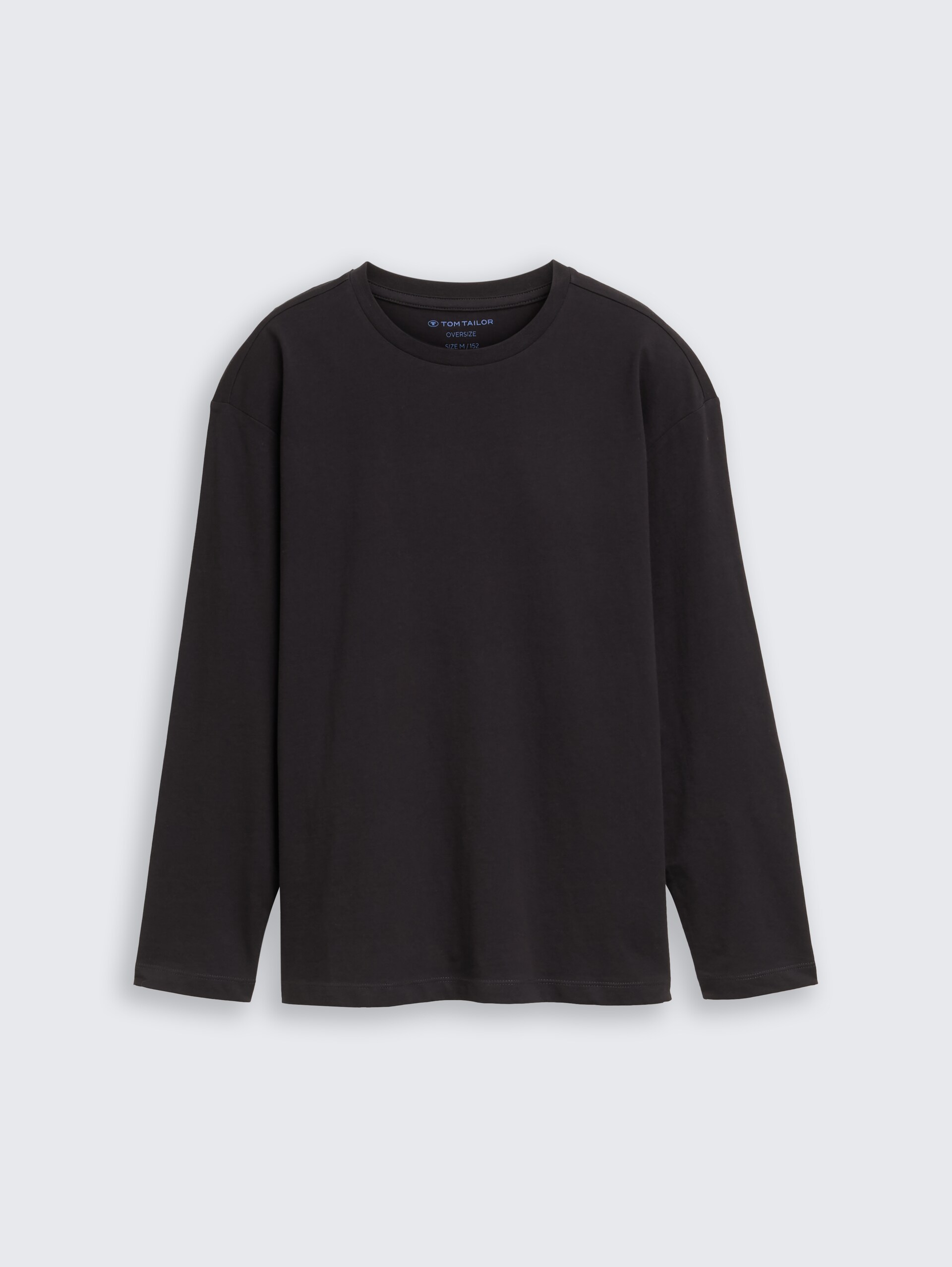 Oversize Langarmshirt mit Rückenprint - heavy black - Vorder-Produkt-Ansicht