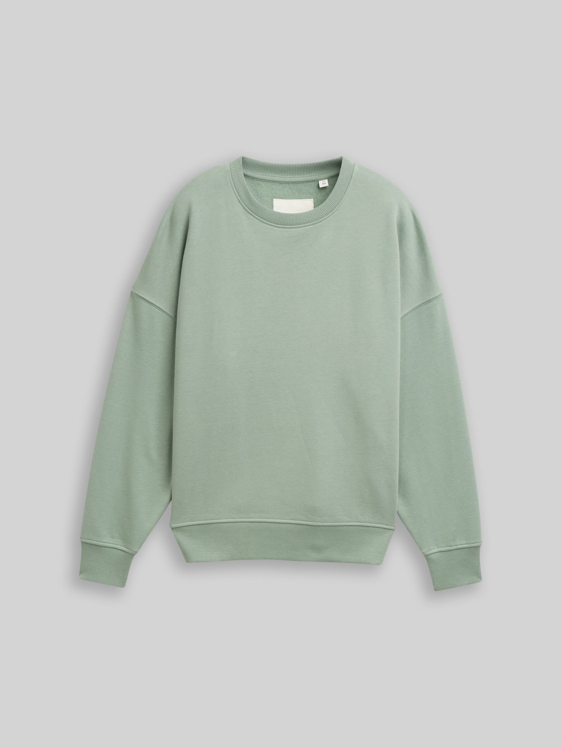 Oversized sweatshirt with back print - Dusty Leave Green - Front product view