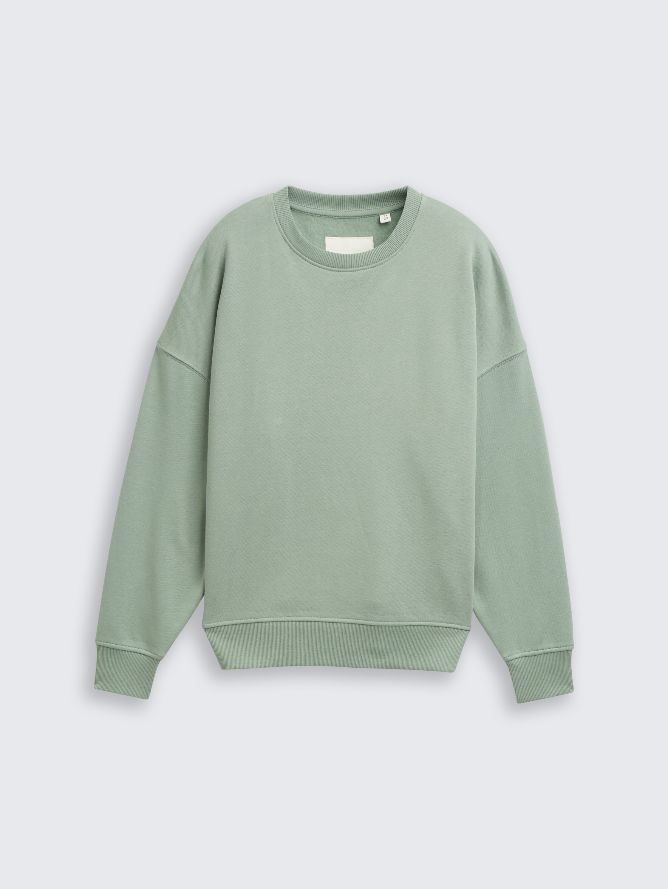 Oversized sweatshirt with back print - dusty_leave_green - 