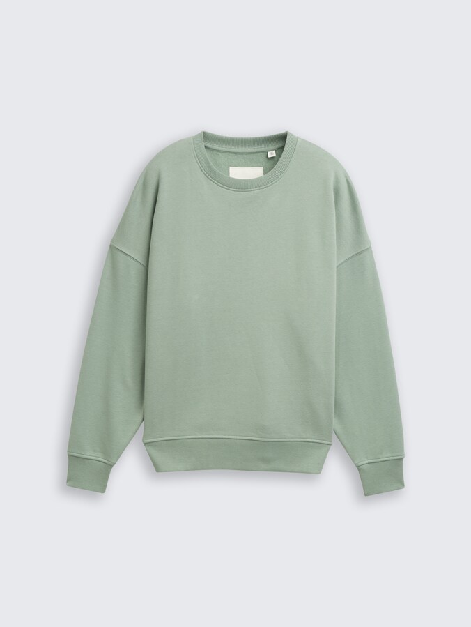 Oversized sweatshirt with back print by Teen Boys, Dusty Leave Green