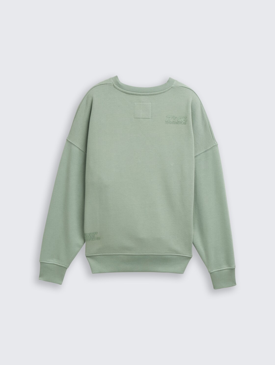 Oversized sweatshirt with back print - Dusty Leave Green