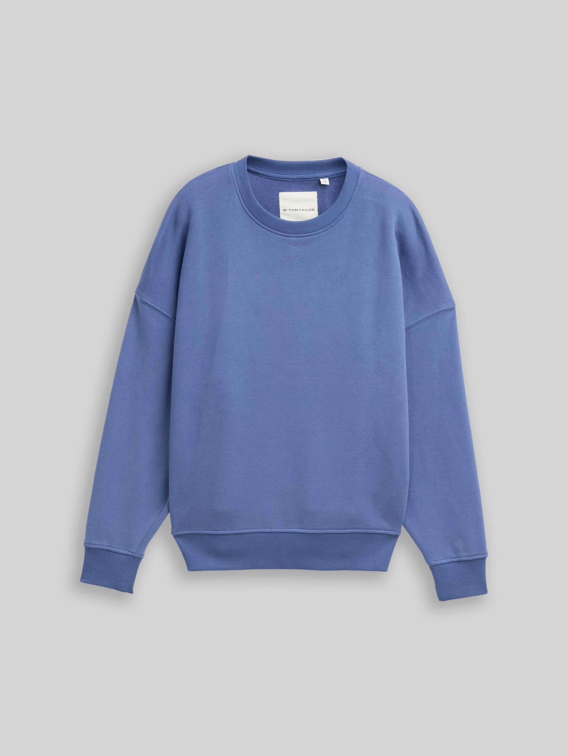 Oversized sweatshirt with back print - dusty faded blue - Front product view