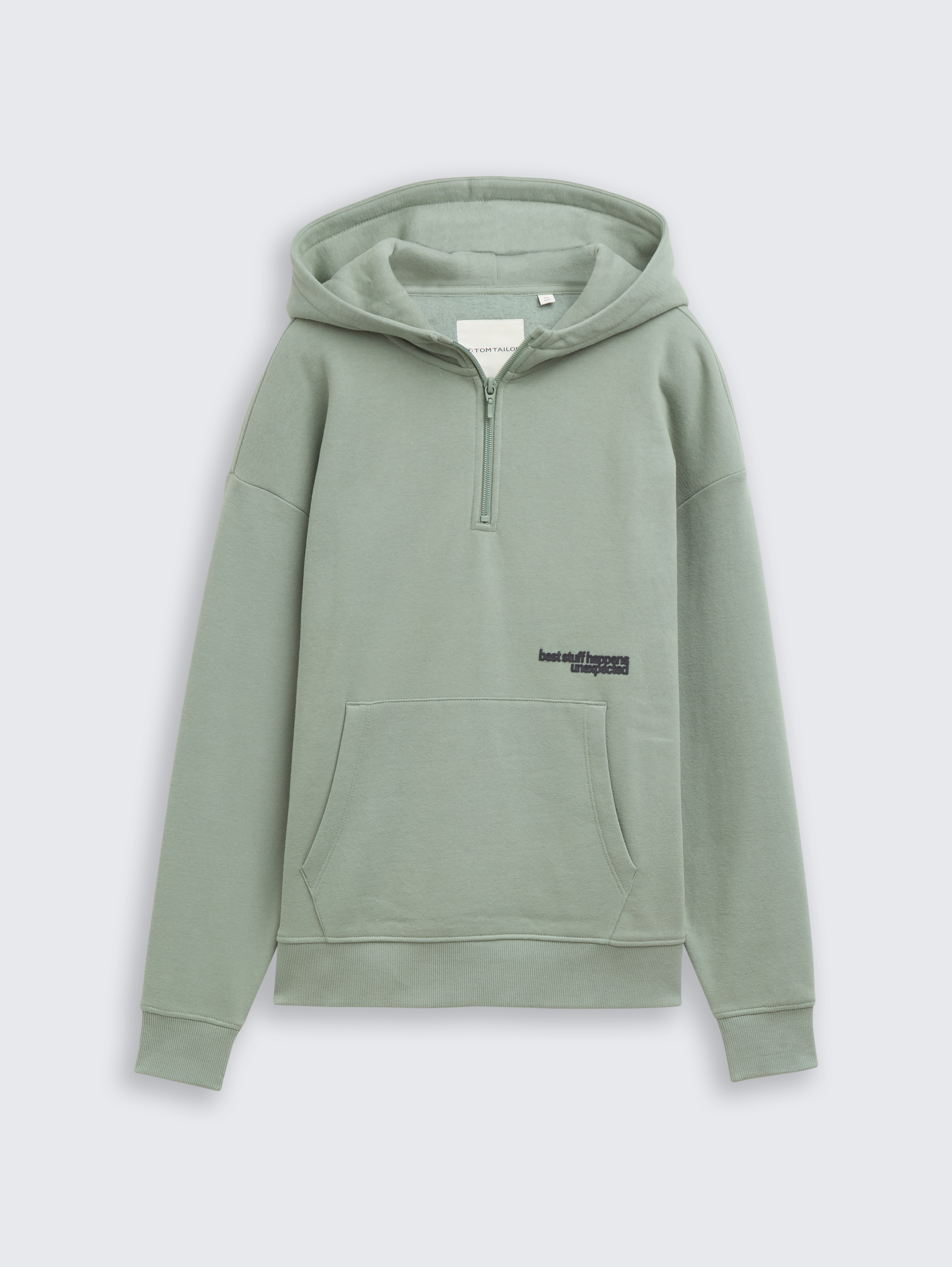 Oversize Hoodie Sweatshirt mit Reißverschluss von Teen Boys, Dusty Leave Green
