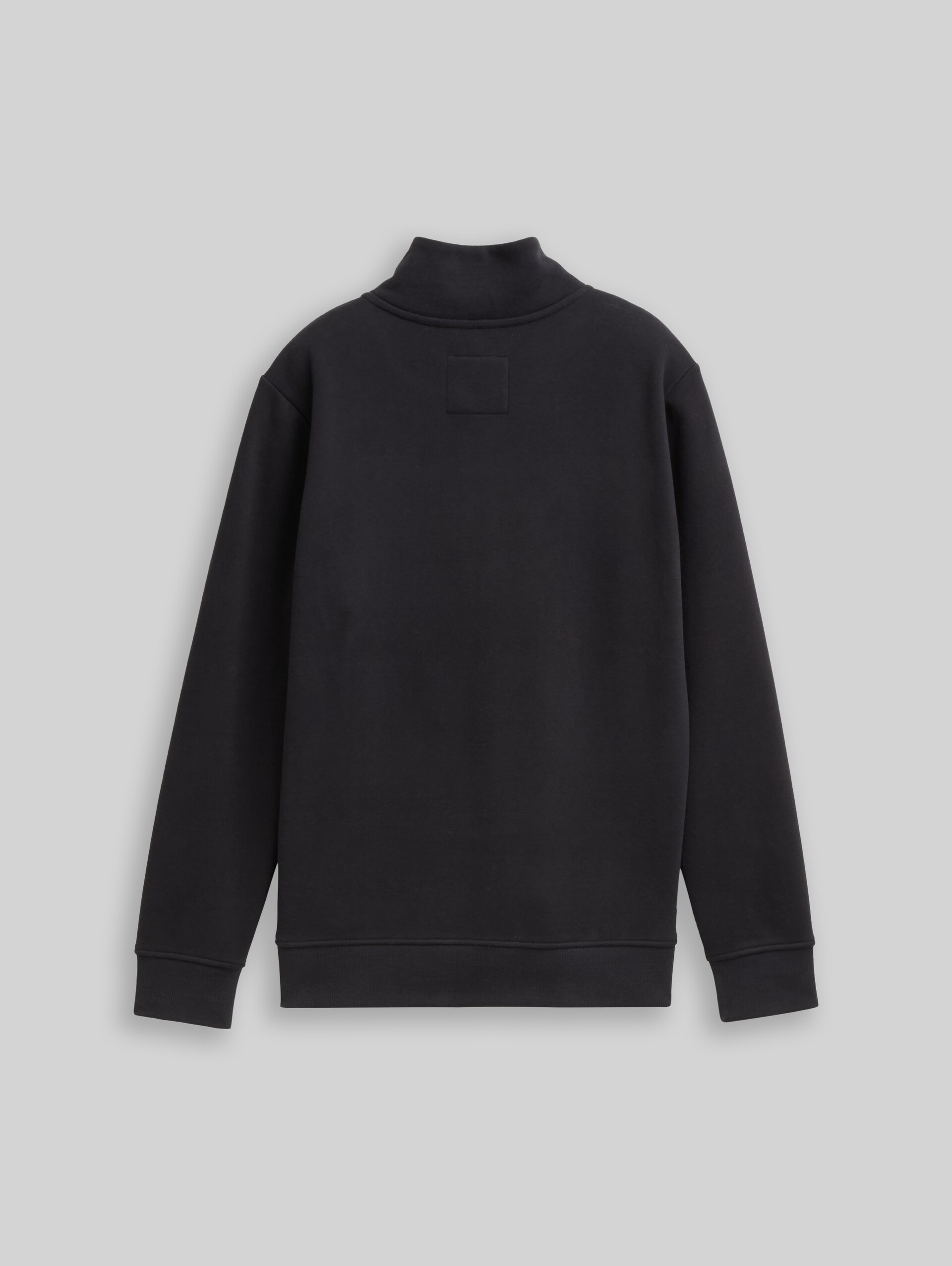 Sweat jacket with stand-up collar - heavy black