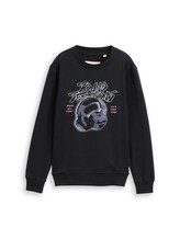 Ausgewählt, Sweatshirt mit Print von Tom Tailor, schwarz