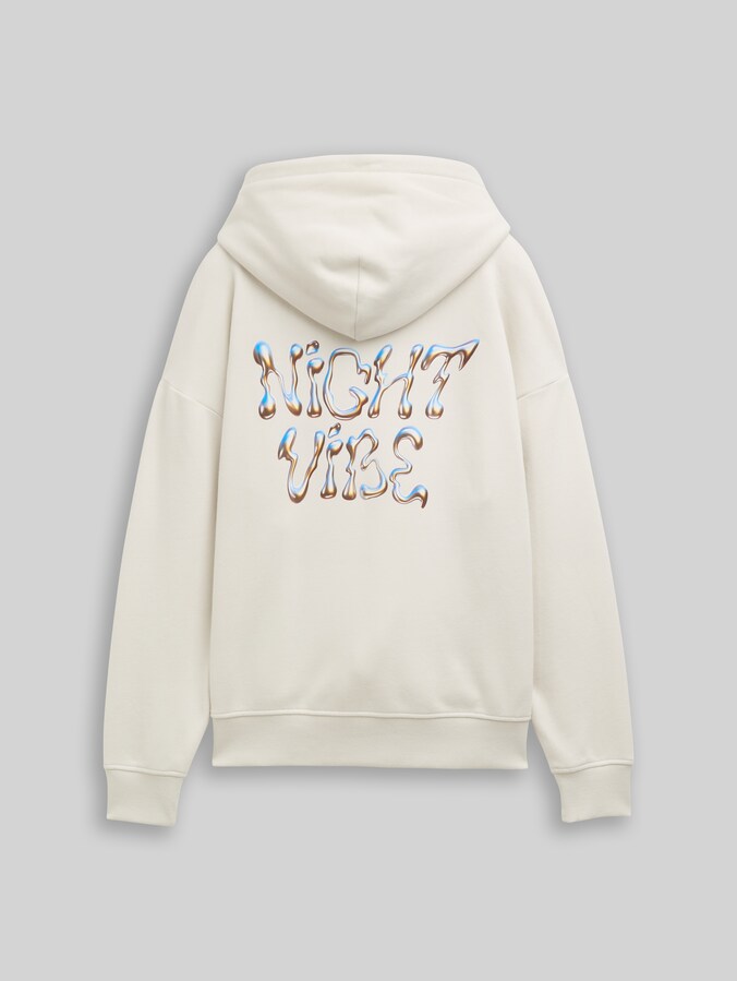 Oversize Hoodie Sweatshirt mit Rückenprint von Teen Boys, greyish white