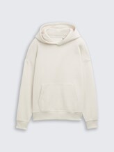 Sweat à capuche oversized avec imprimé dans le dos - greyish white - Vue de face du produit