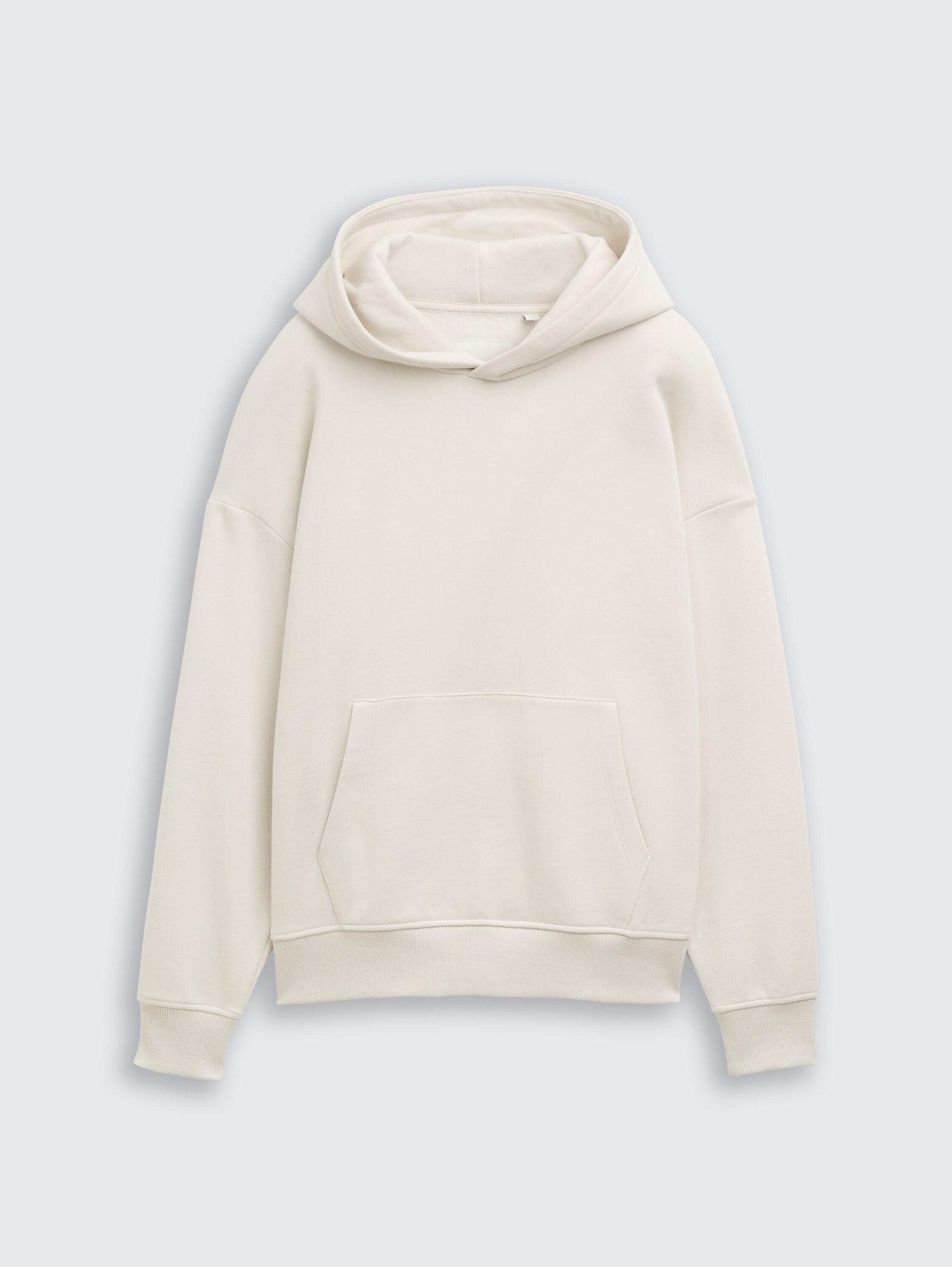 Oversize hoodie sweatshirt with back print - greyish_white - 