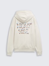 Sweat à capuche oversized avec imprimé dans le dos - greyish white
