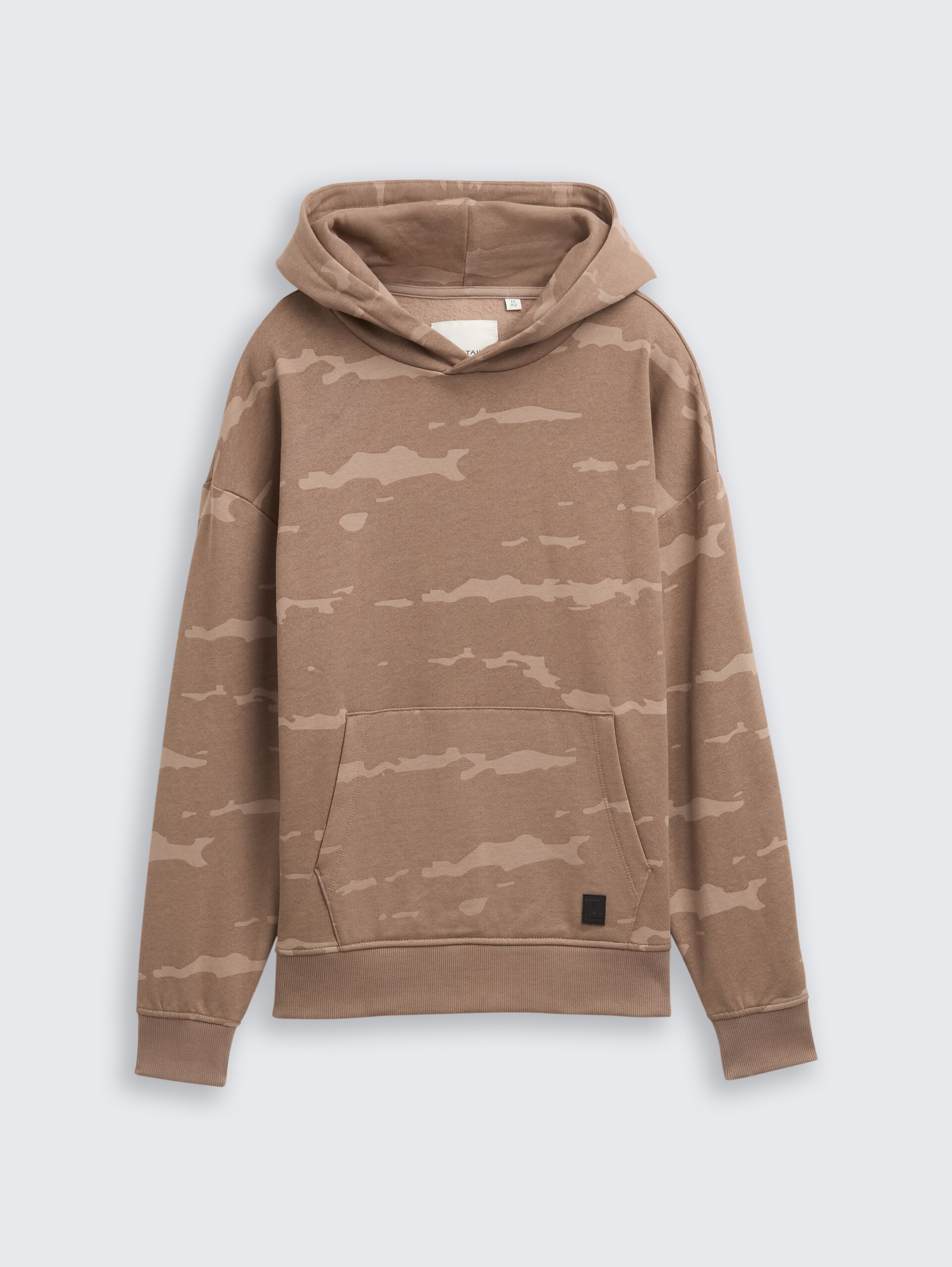 Oversize Hoodie Sweatshirt mit Allover-Print - spotted taupe design - Vorder-Produkt-Ansicht