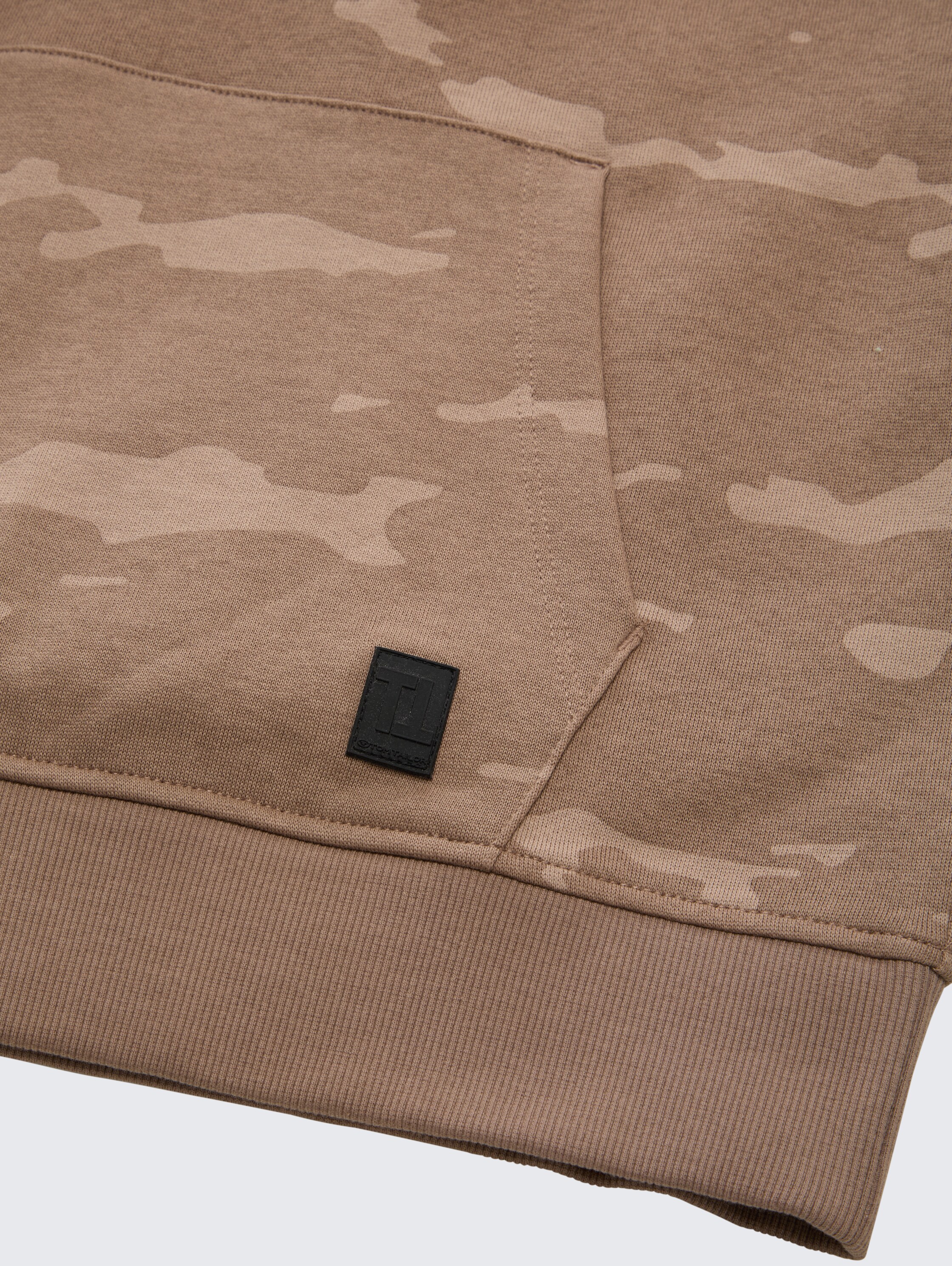 Oversize Hoodie Sweatshirt mit Allover-Print - spotted_taupe_design - 