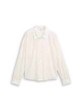 Ausgewählt, Hemdbluse mit Glitzer-Punktemuster von Tom Tailor, weiß