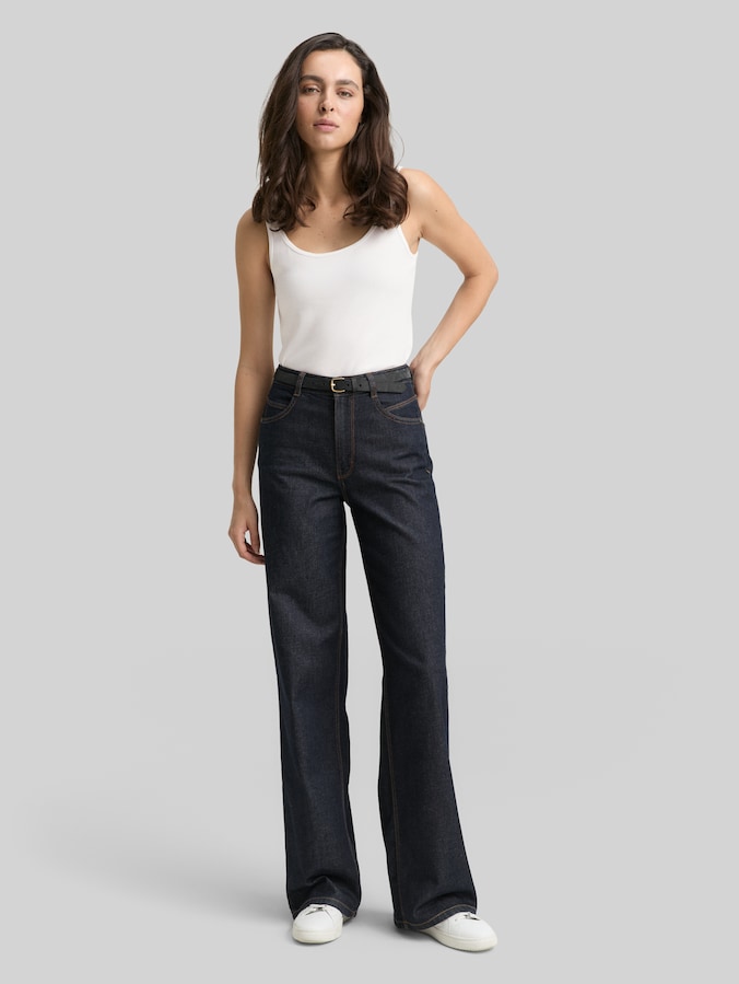 Basic slim fit top door Women, Whisper White