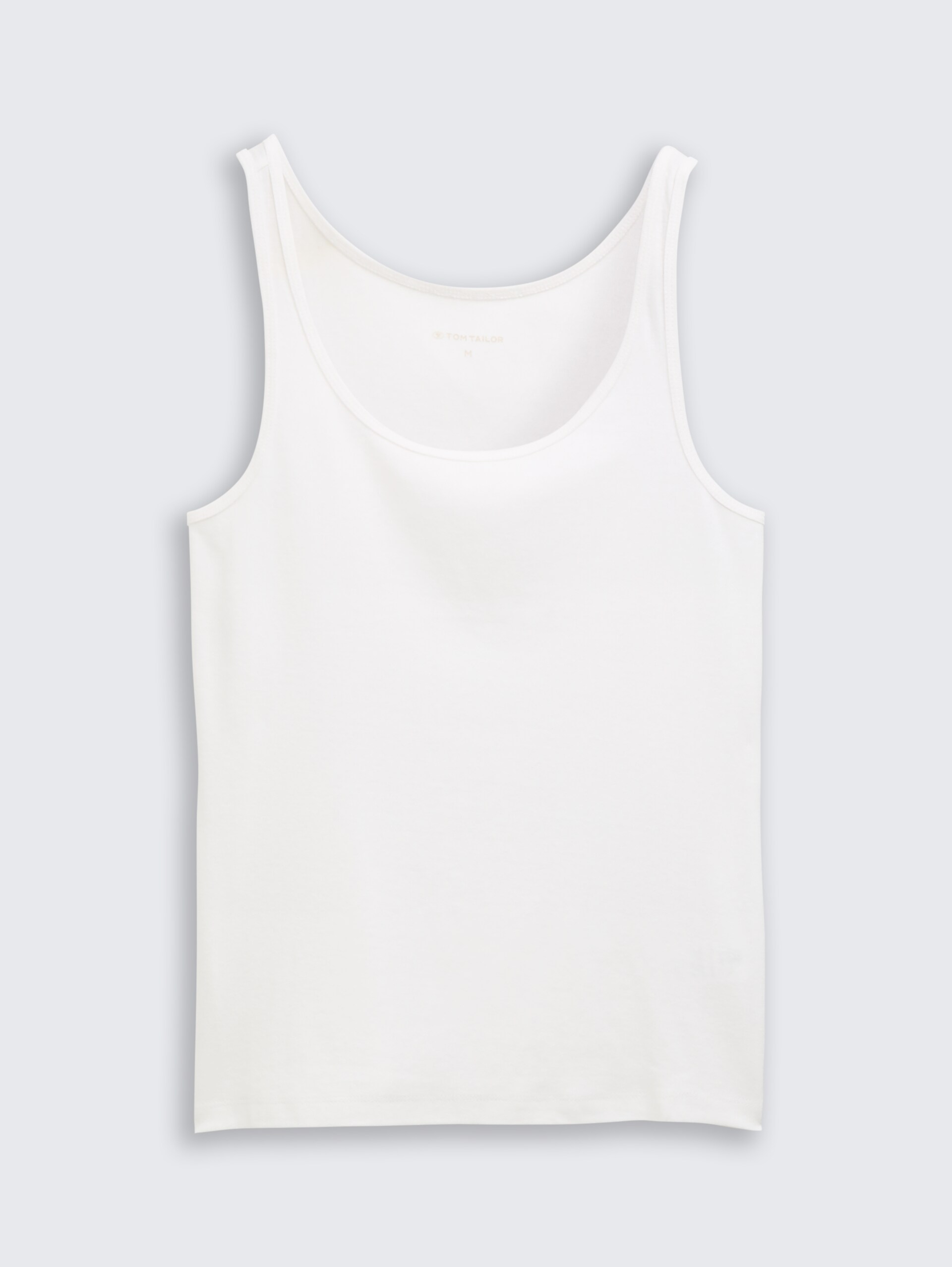 Basic Slim Fit Top - Whisper White - Vorder-Produkt-Ansicht