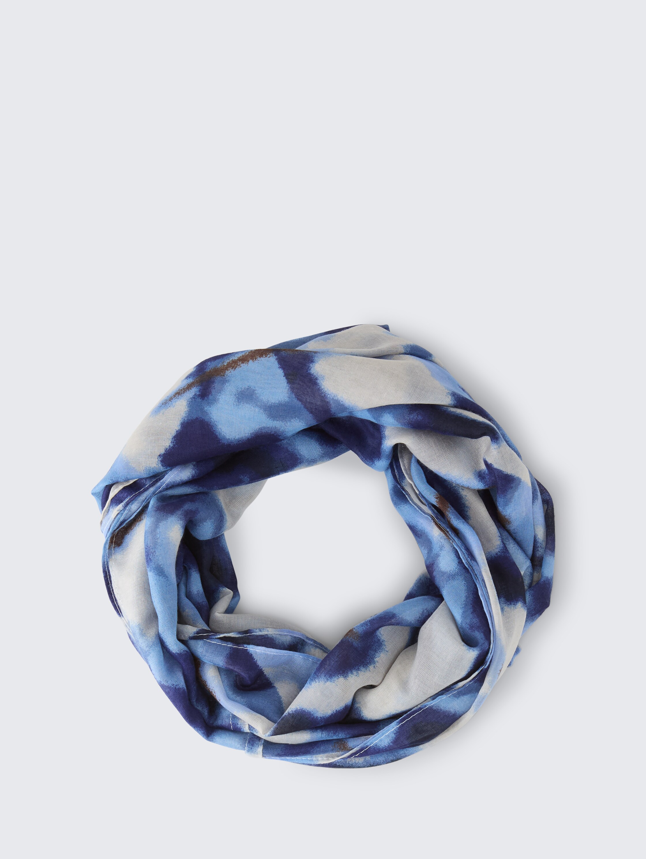 Loop-Schal mit Muster - blue_blurry_argyle - 