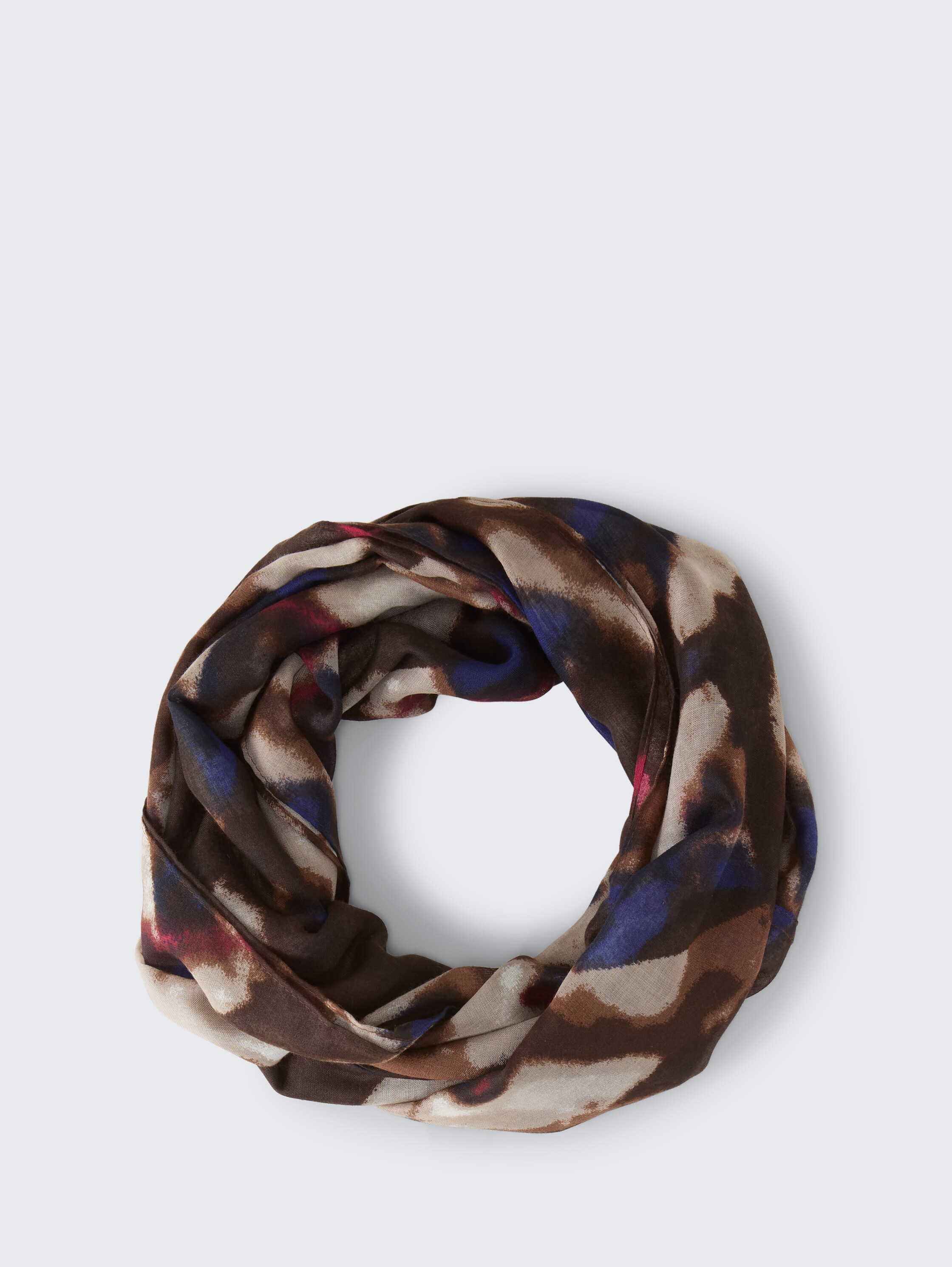 Loop-Schal mit Muster - brown_blurry_argyle - 