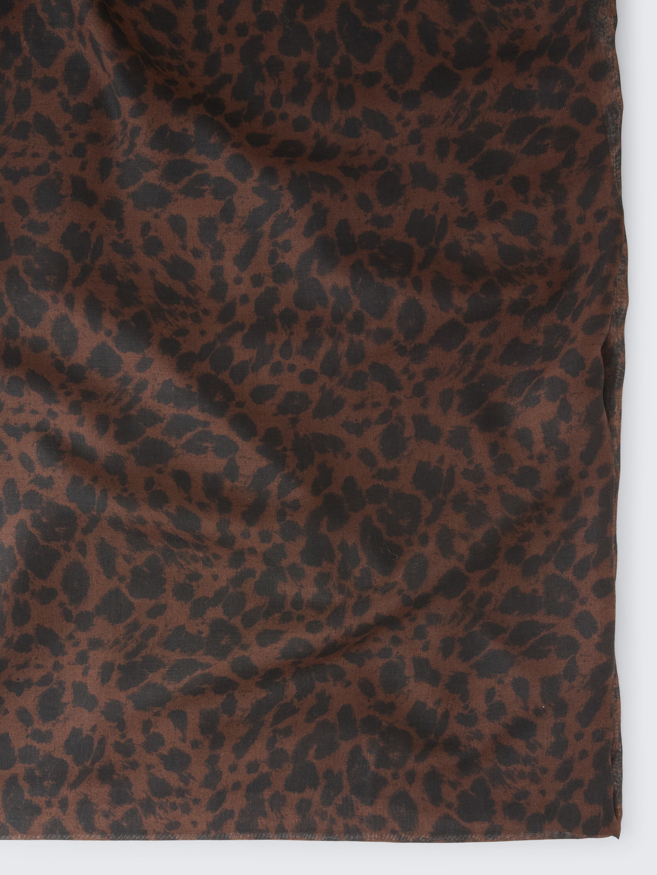 Écharpe tube à motifs - brown_black_small_leo_print - 