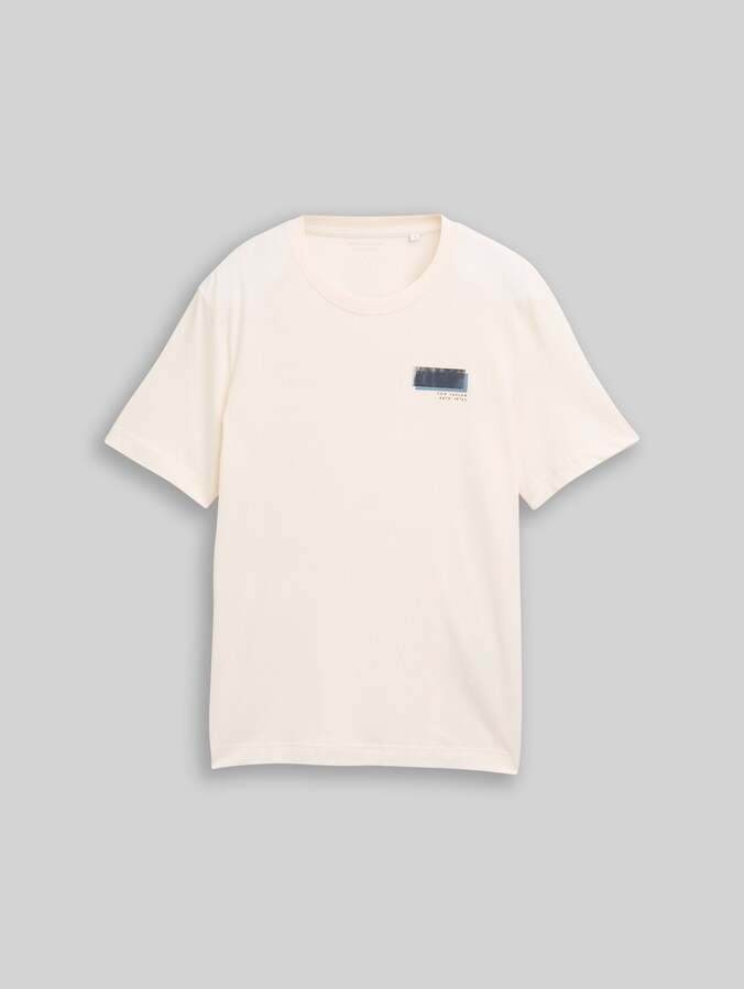 T-Shirt mit Print von Men, Gardenia White