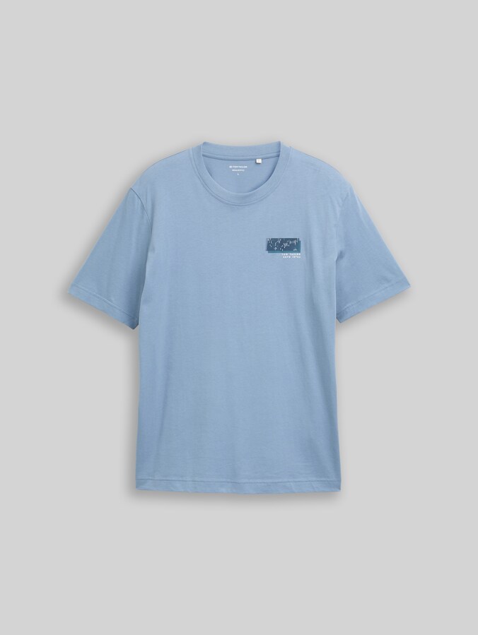 T-Shirt mit Print von Men, faded denim blue